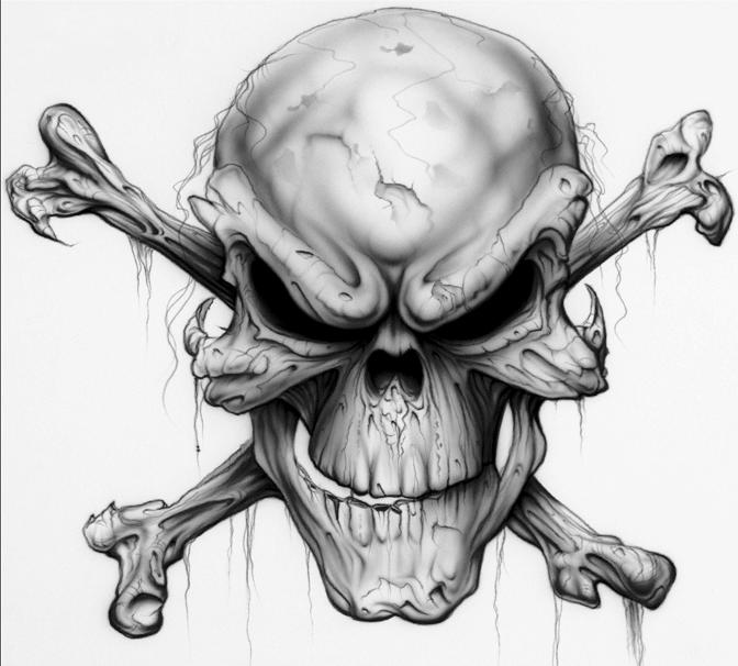 he will also have a skull shoulder pad, something like this. 