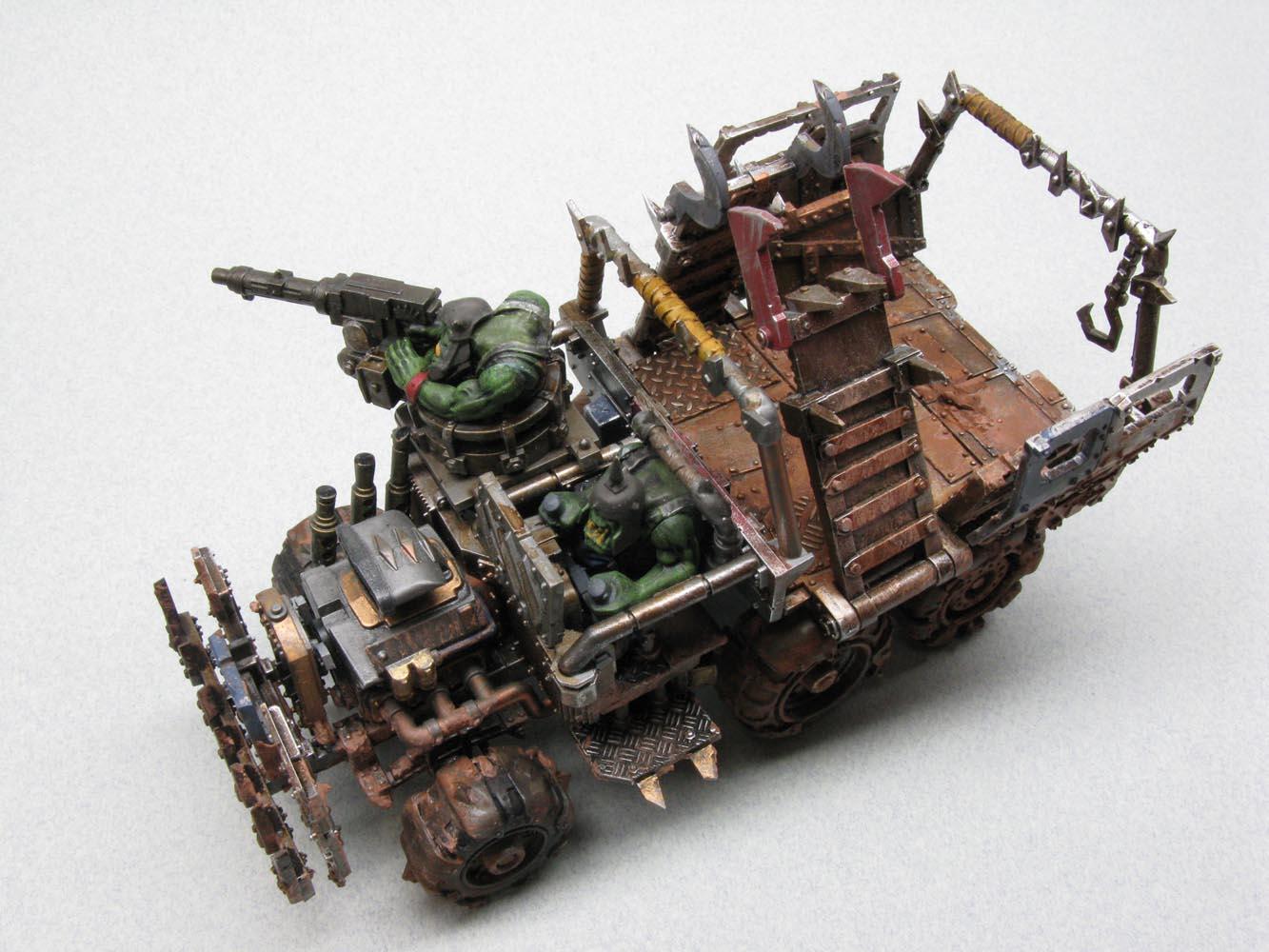 Boy, Burnas, Lootas, Orcs, Orks, Stompa, Trukk, Warboss, Warhammer 40,000, Warhammer Fantasy