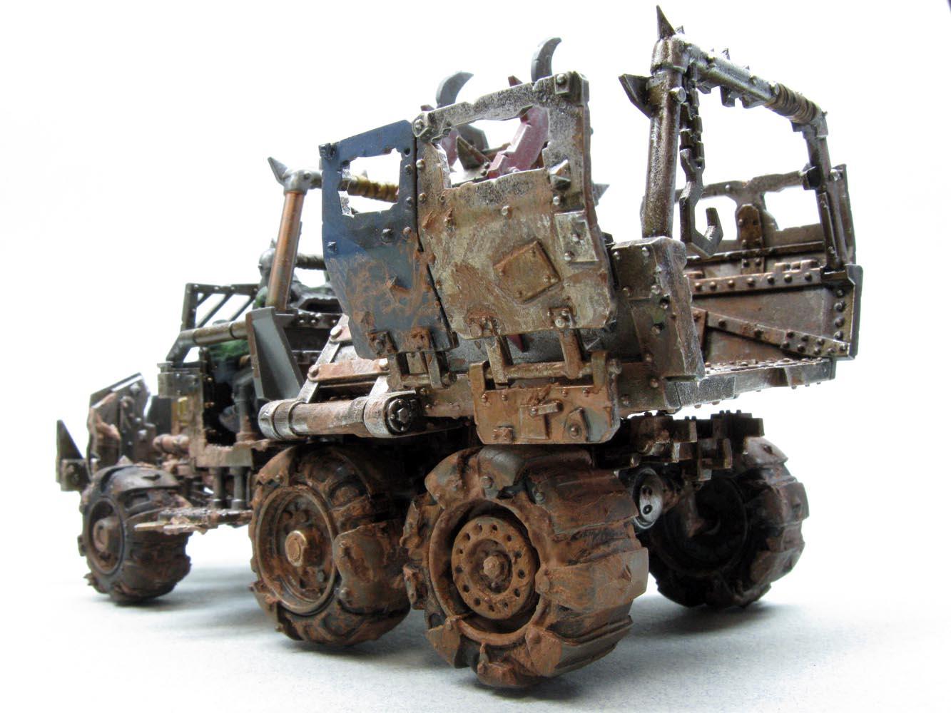 Boy, Burnas, Lootas, Orcs, Orks, Stompa, Trukk, Warboss, Warhammer 40,000, Warhammer Fantasy