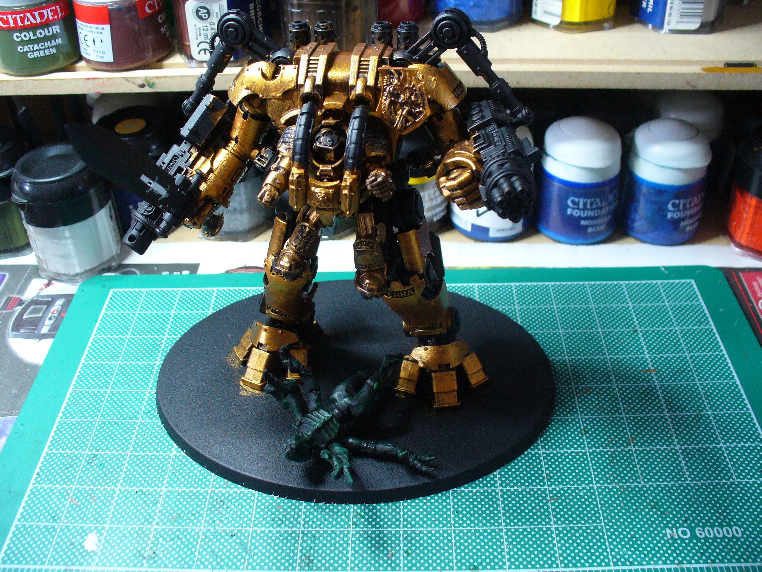 WIP after shining gold was applied after the tin bitz