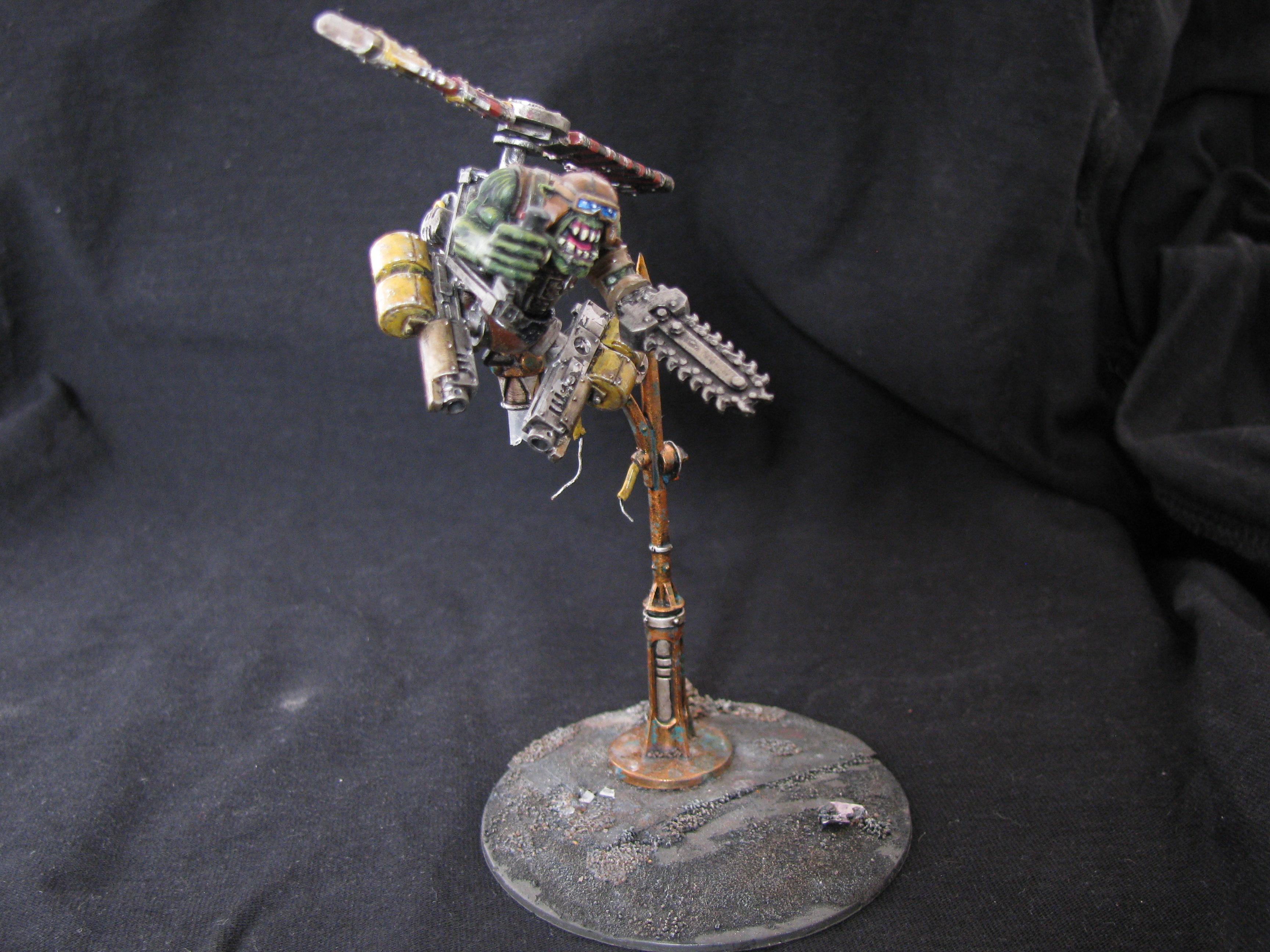 Conversion, Cyborks, Deffkopta, Flyboy, Orks, Warhammer 40,000