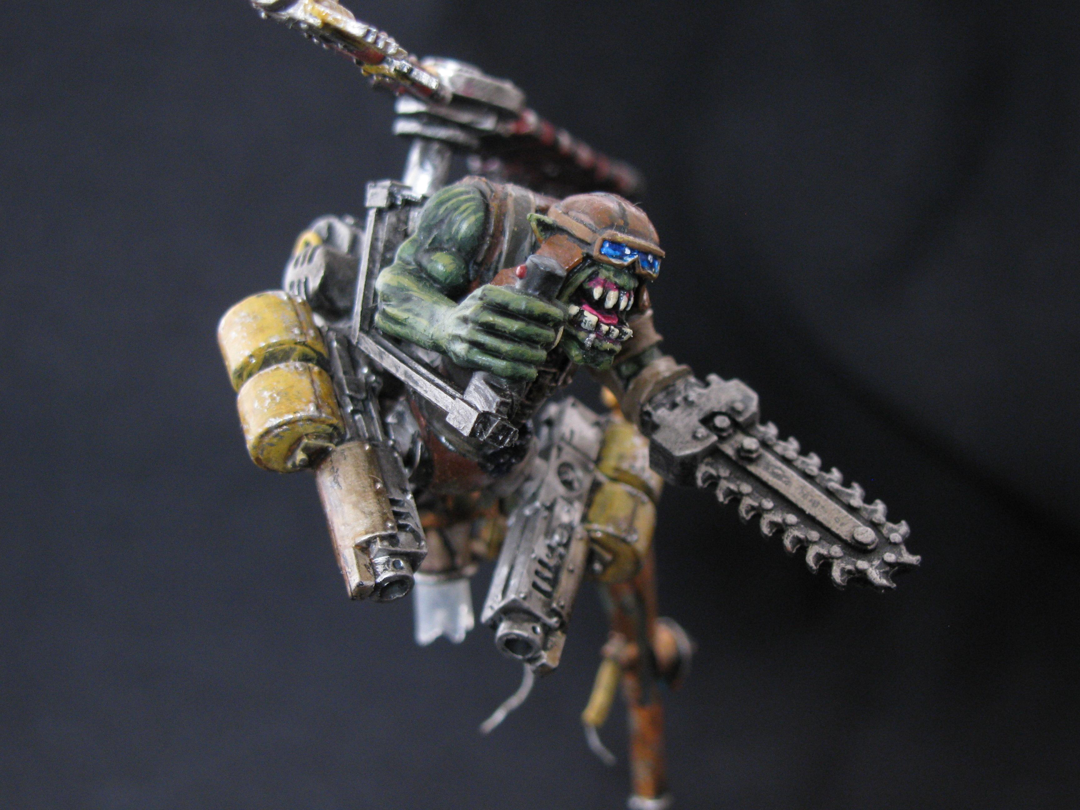 Conversion, Cyborks, Deffkopta, Flyboy, Orks, Warhammer 40,000