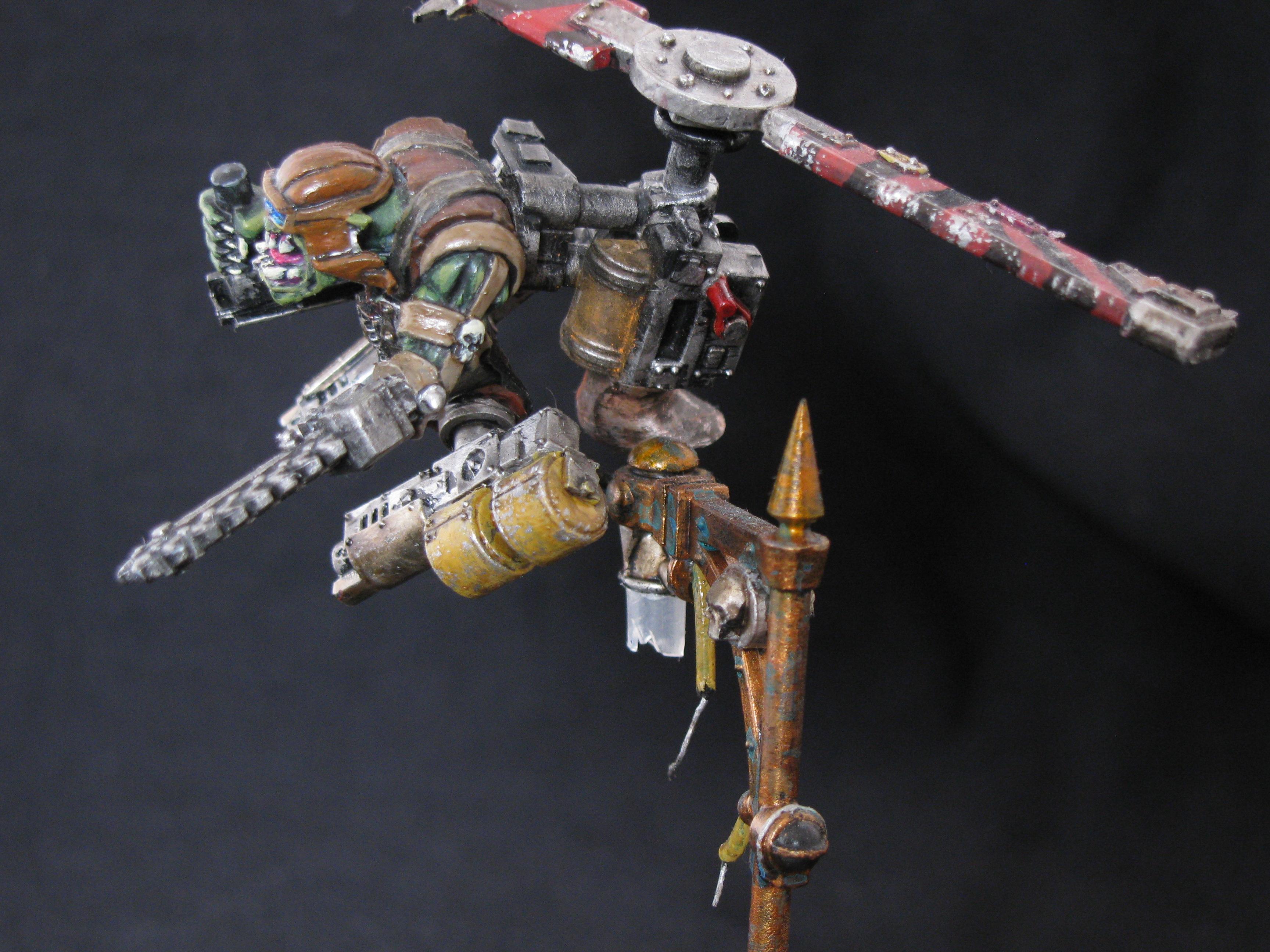 Conversion, Cyborks, Deffkopta, Flyboy, Orks, Warhammer 40,000