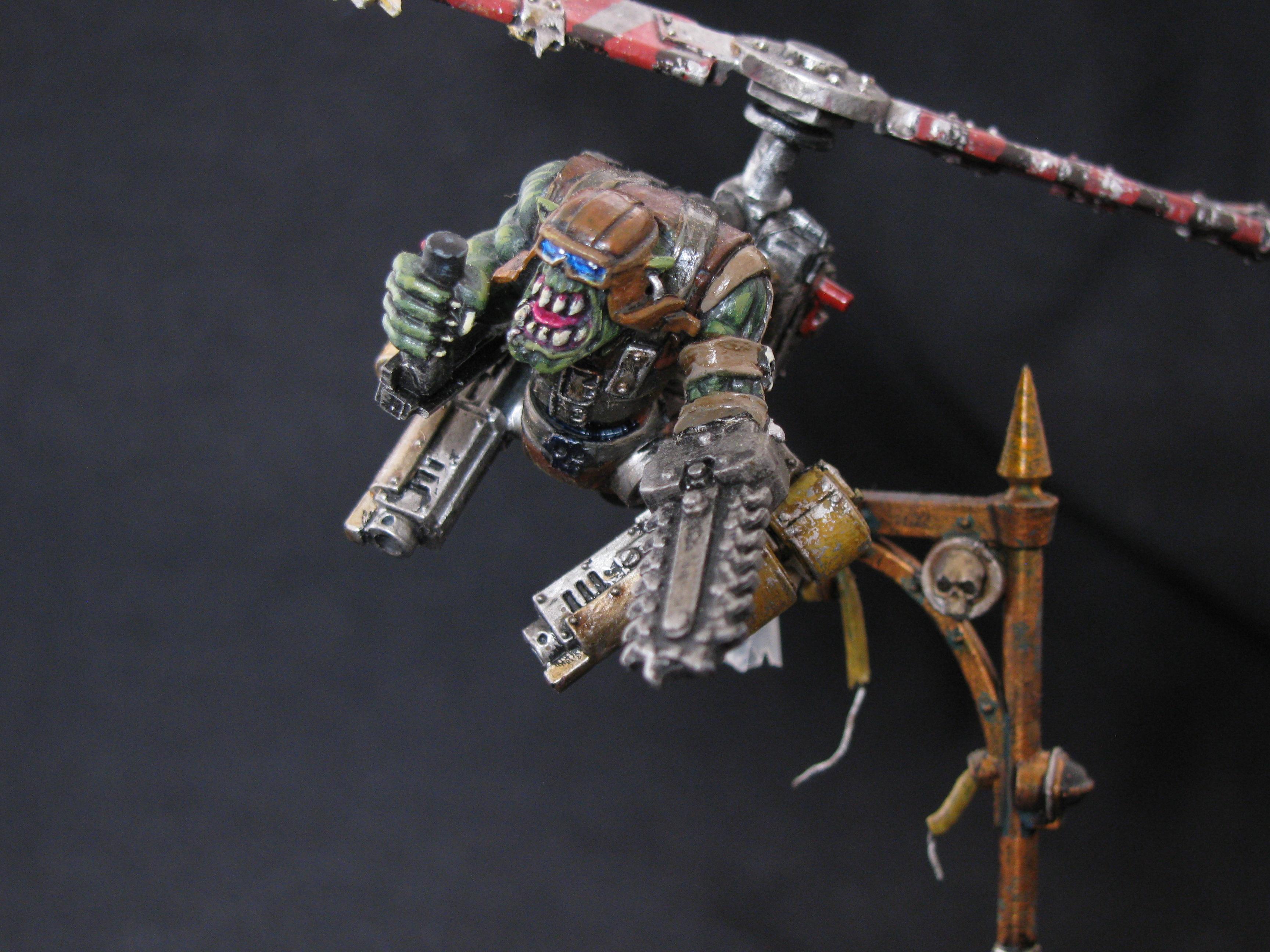Conversion, Cyborks, Deffkopta, Flyboy, Orks, Warhammer 40,000