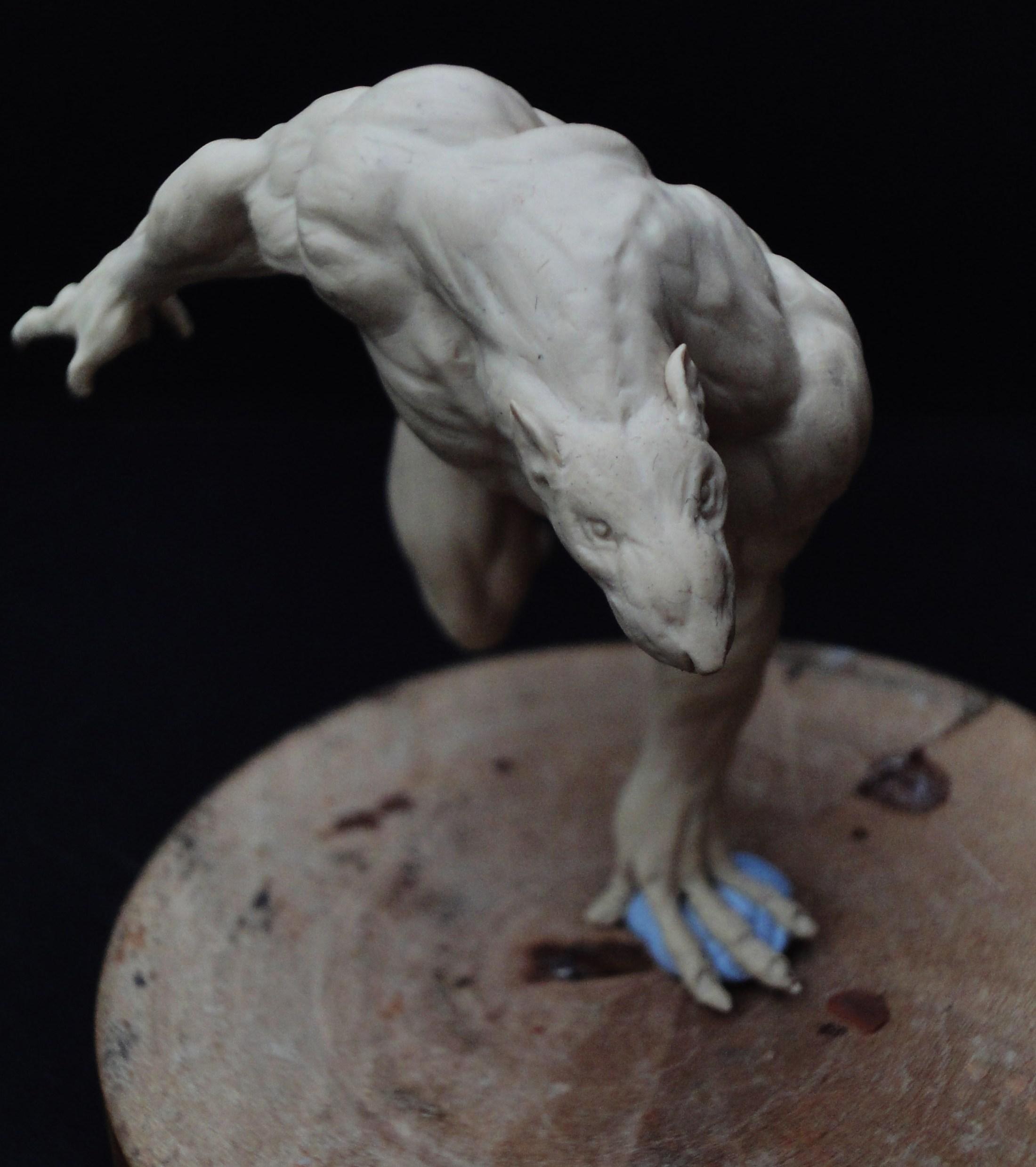 Rat Ogre, Sculpting, Work In Progress