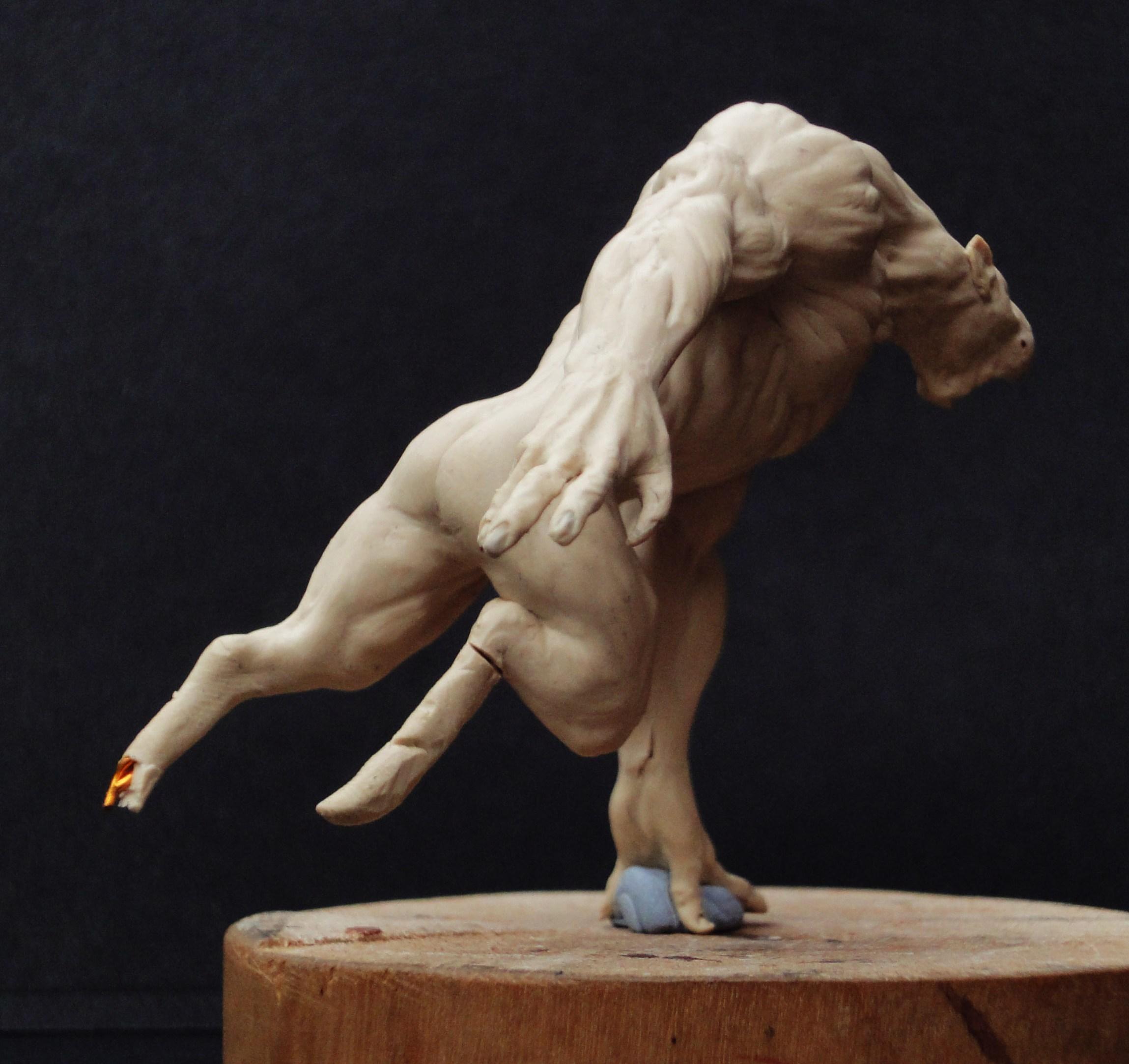 Rat Ogre, Sculpting, Work In Progress