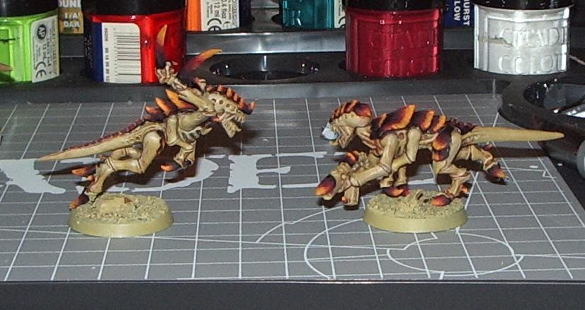 Tyranids, orangeyellow 2 sides