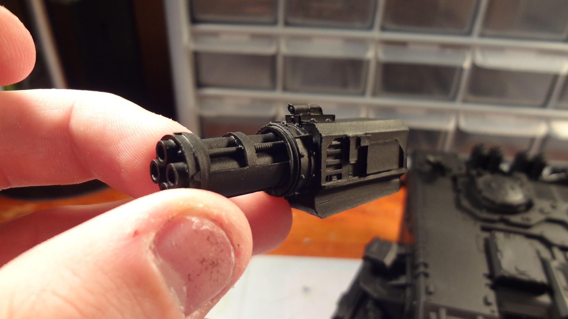Can't decide if I should paint the cannon then glue it in, or magnetize it in so I can swap out to run as standard LR or CR or Redeemer. BTW, Multimelta's are magnetized haha