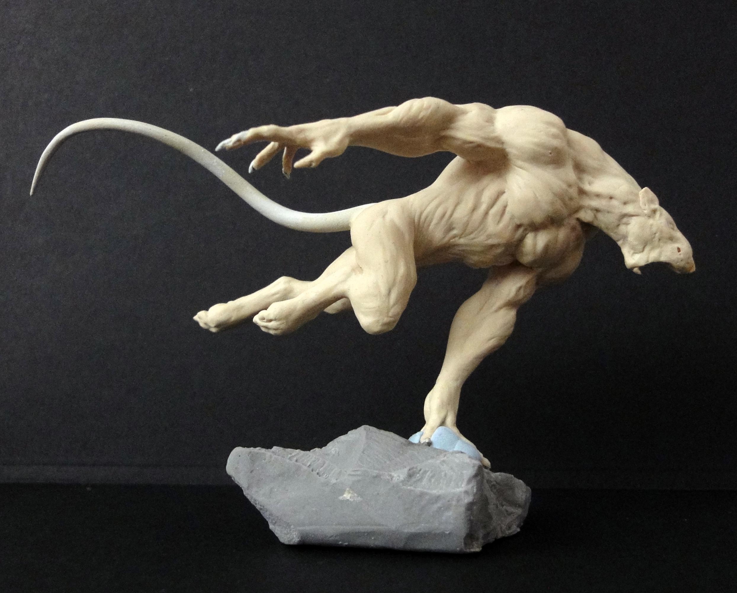 Rat Ogre, Sculpting, Work In Progress