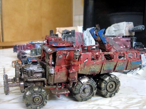Big Shoota, Boarding Plank, Orks, Red Paint Job, Trukk