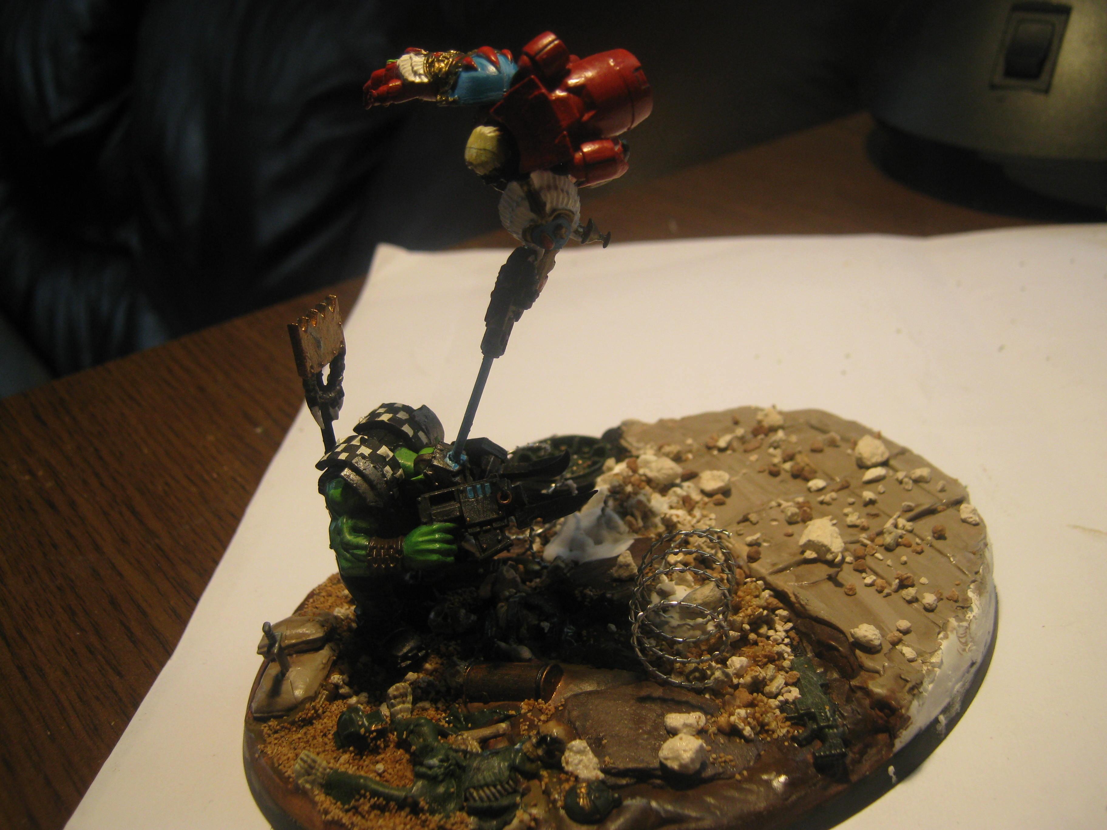 Diorama, Orks, Space Marines