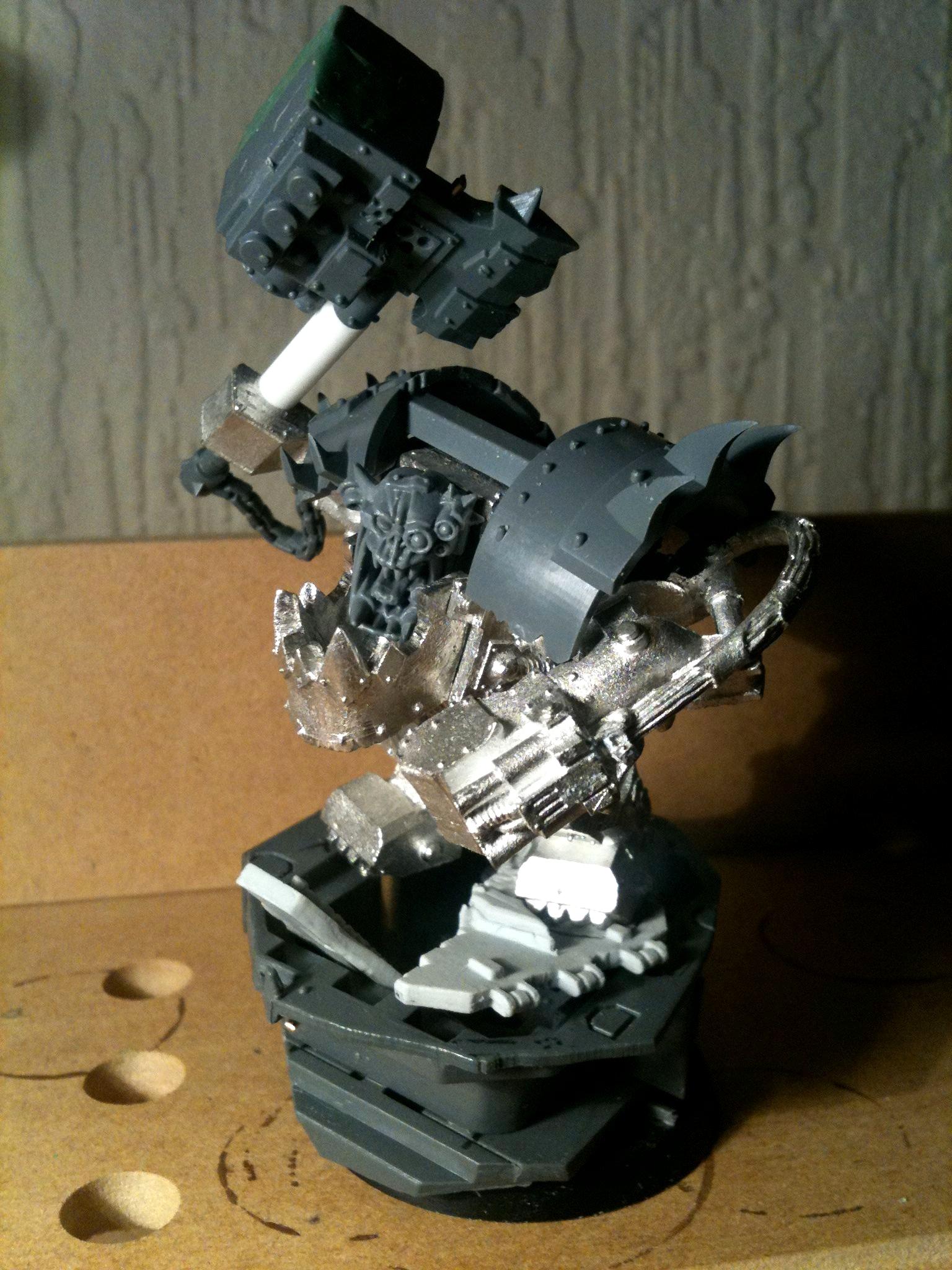 Da Dark Angelz, Mega-armour, Orks, Warboss, Work In Progress