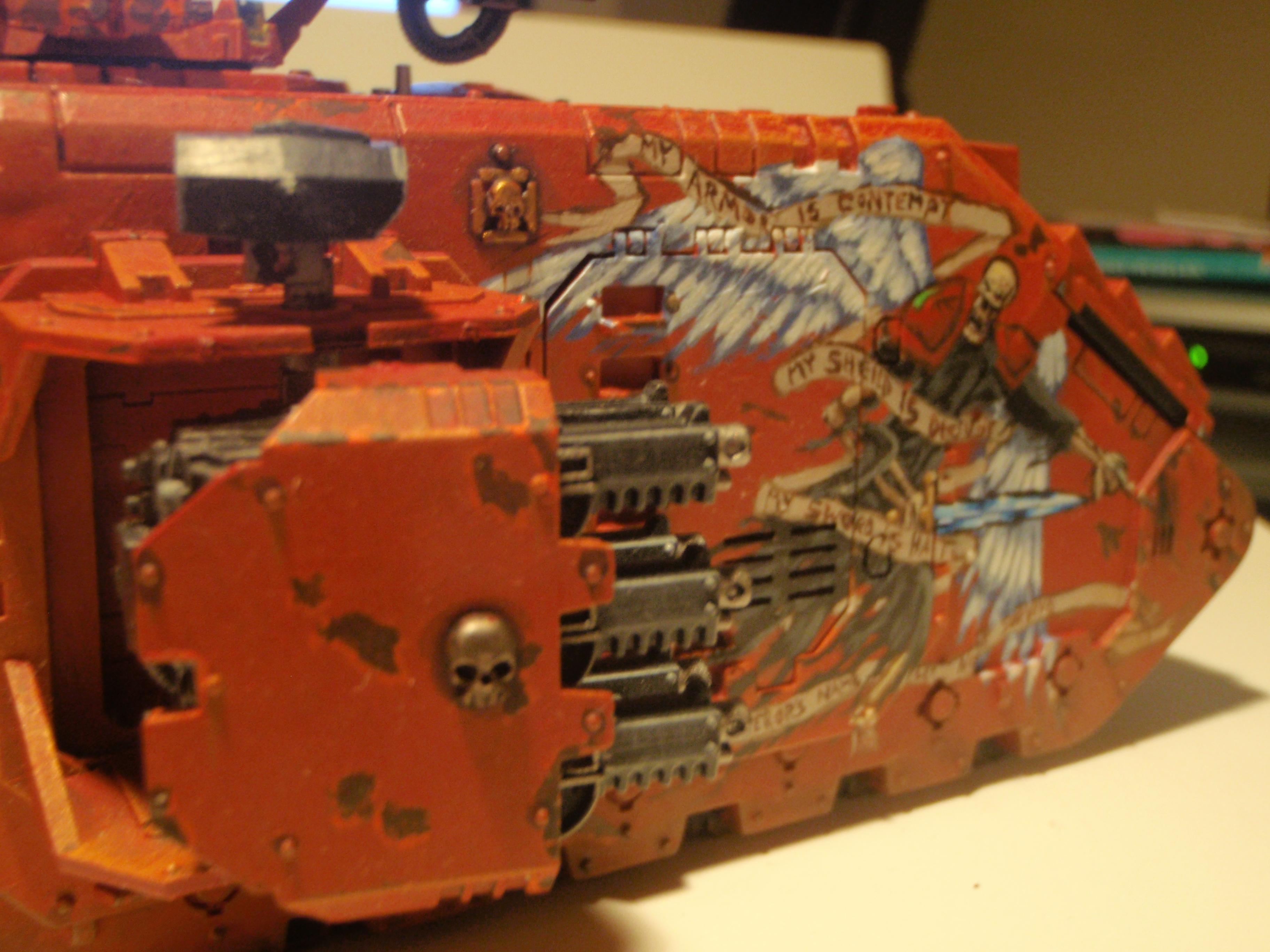 Angel, Artwork, Blood, Blood Angels, Crusader, Death, Dreadnought, Freehand, Imperial, Land Raider, Red, Sanguinious, Space Marines, Tank