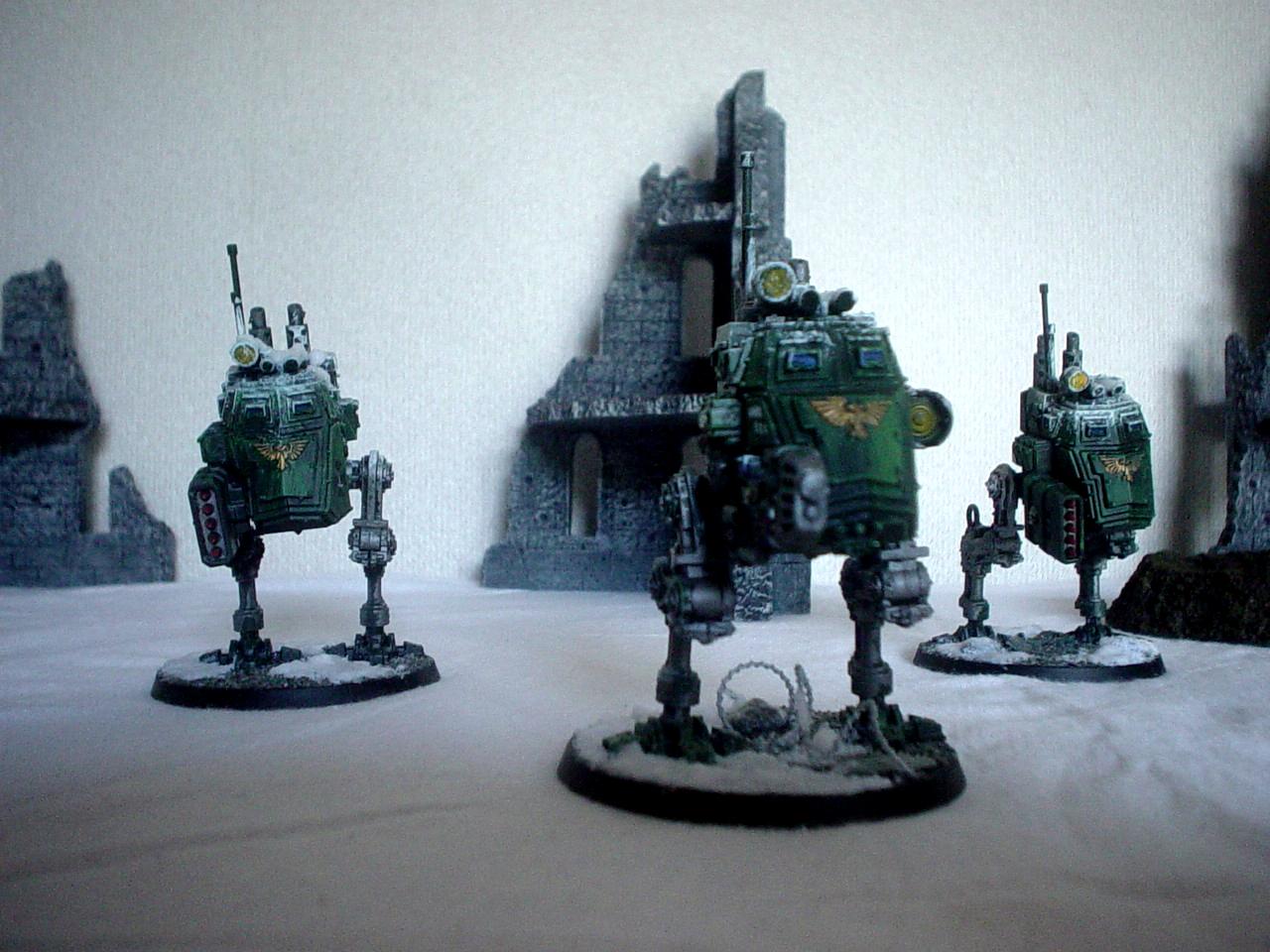 Imperial Guard, Sentinel, Snow, Urban Base, Warhammer 40,000, Weathered
