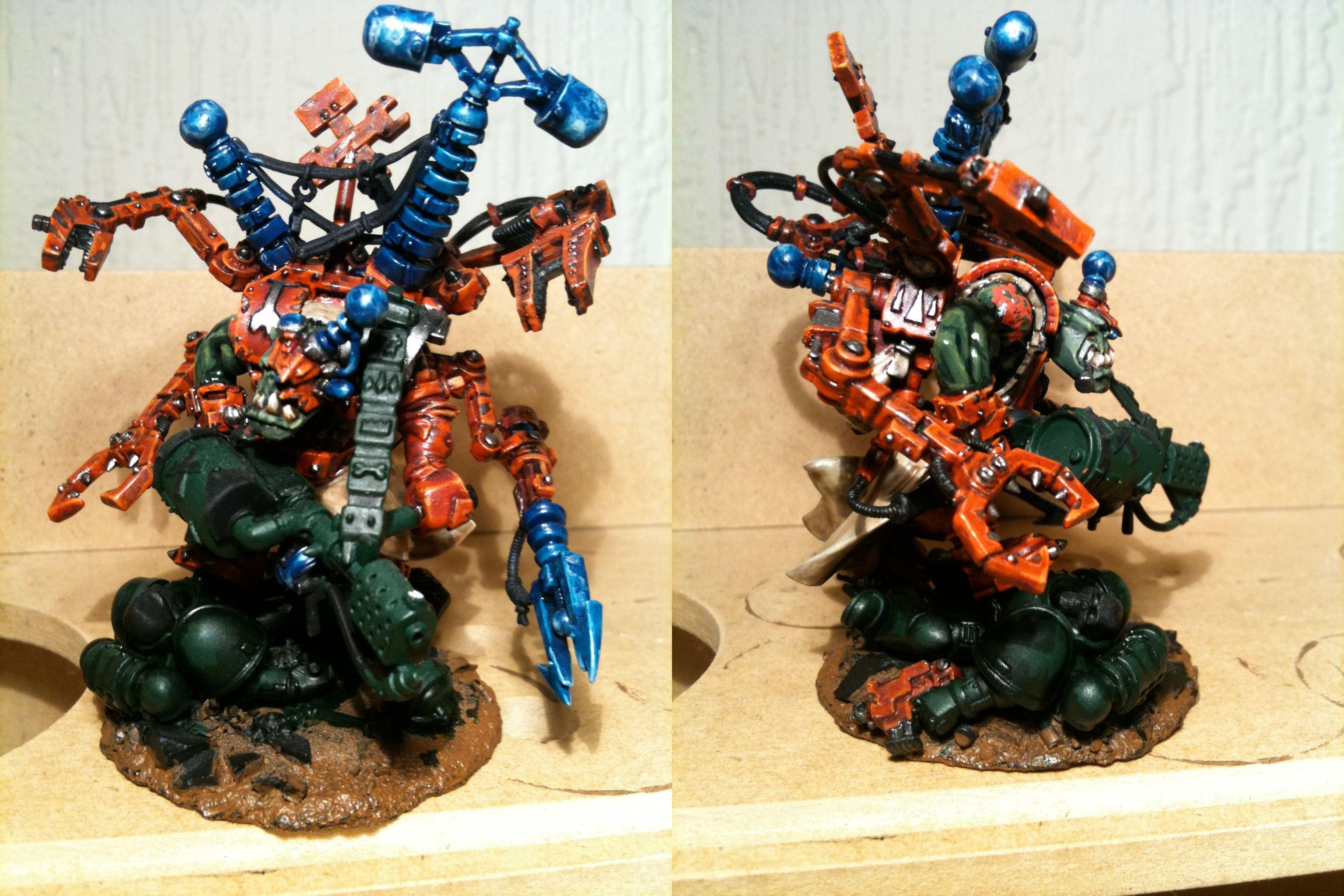 Big Mek, Burna Boyz, Da Dark Angelz, Kustom Force Field, Orks, Work In Progress