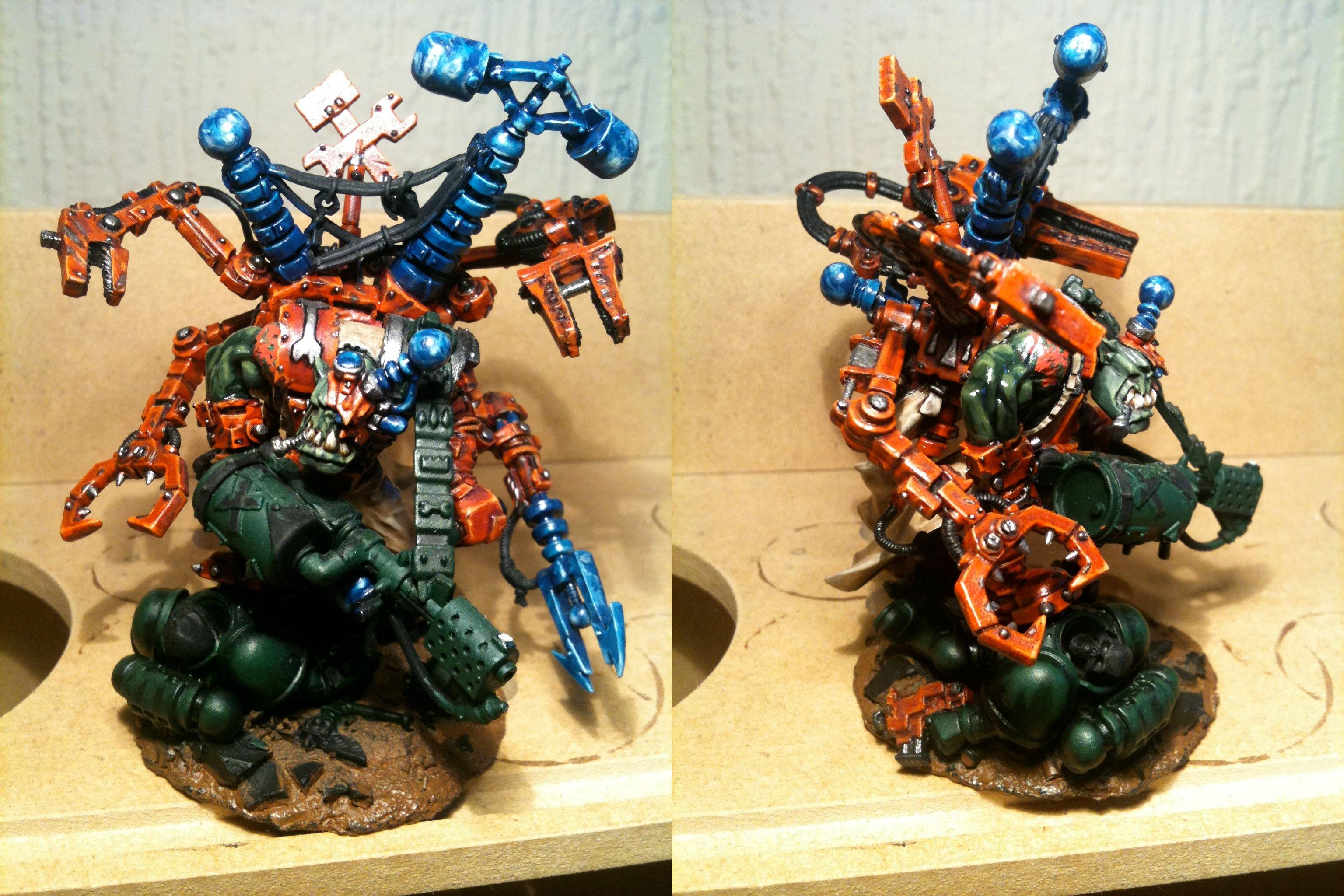 Big Mek, Burna Boyz, Da Dark Angelz, Kustom Force Field, Orks, Work In Progress