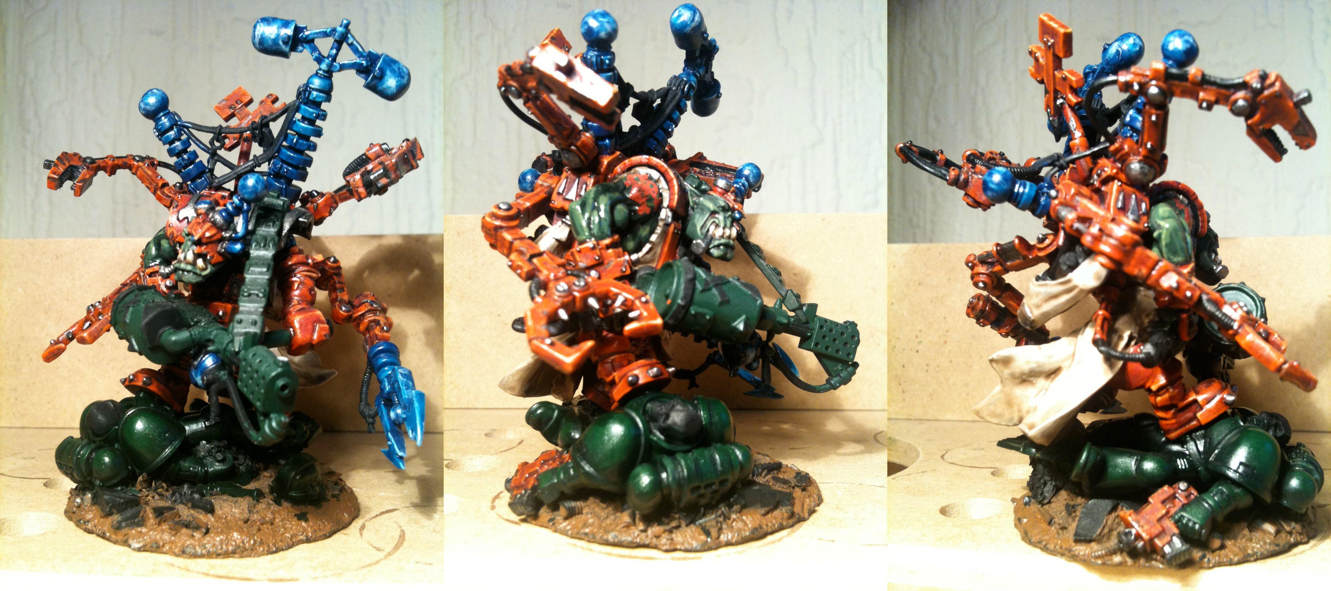 Big Mek, Burna Boyz, Da Dark Angelz, Kustom Force Field, Orks, Work In Progress