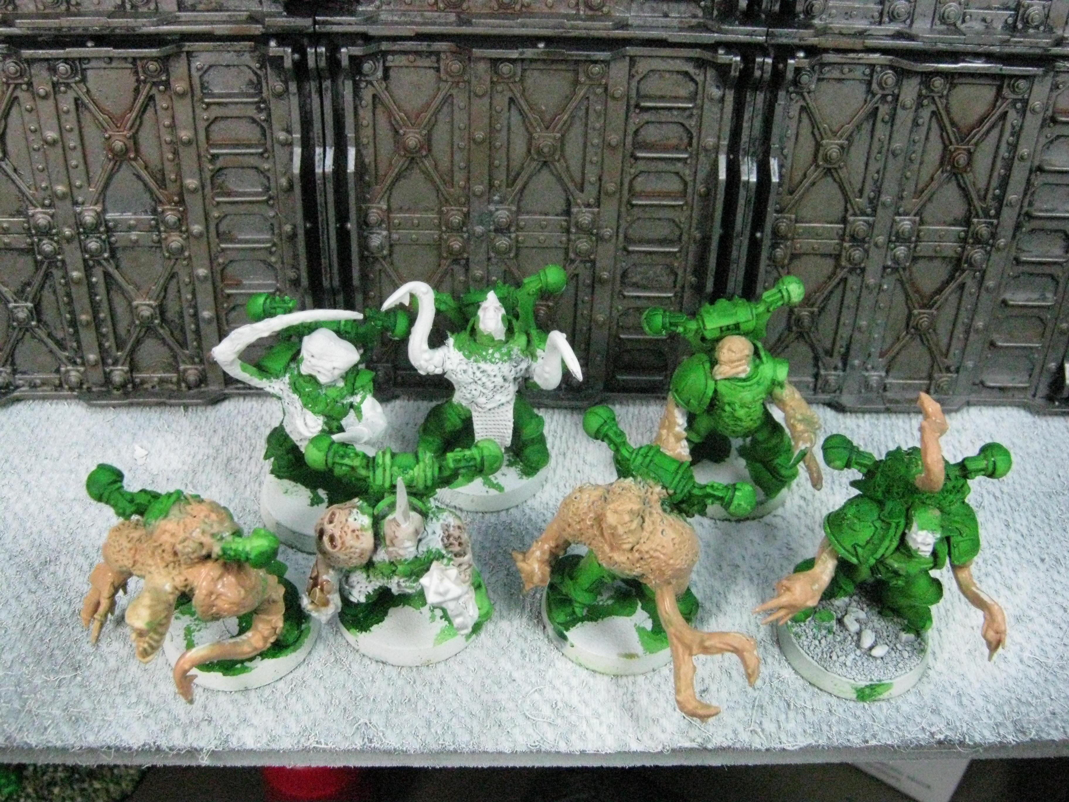 Chaos Space Marines, Conversion, Death Guard, Greenstuff, Plague Marines, Warhammer 40,000