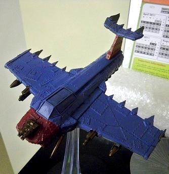 ork fighta with first splash of paint