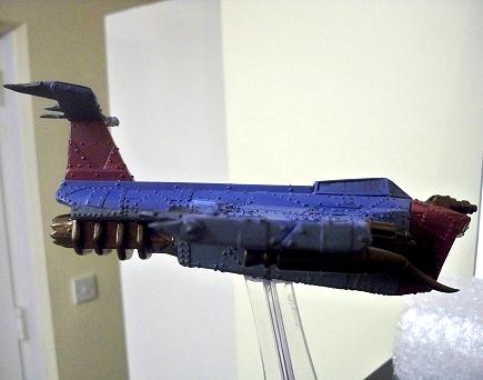 ork fighta with first splash of paint