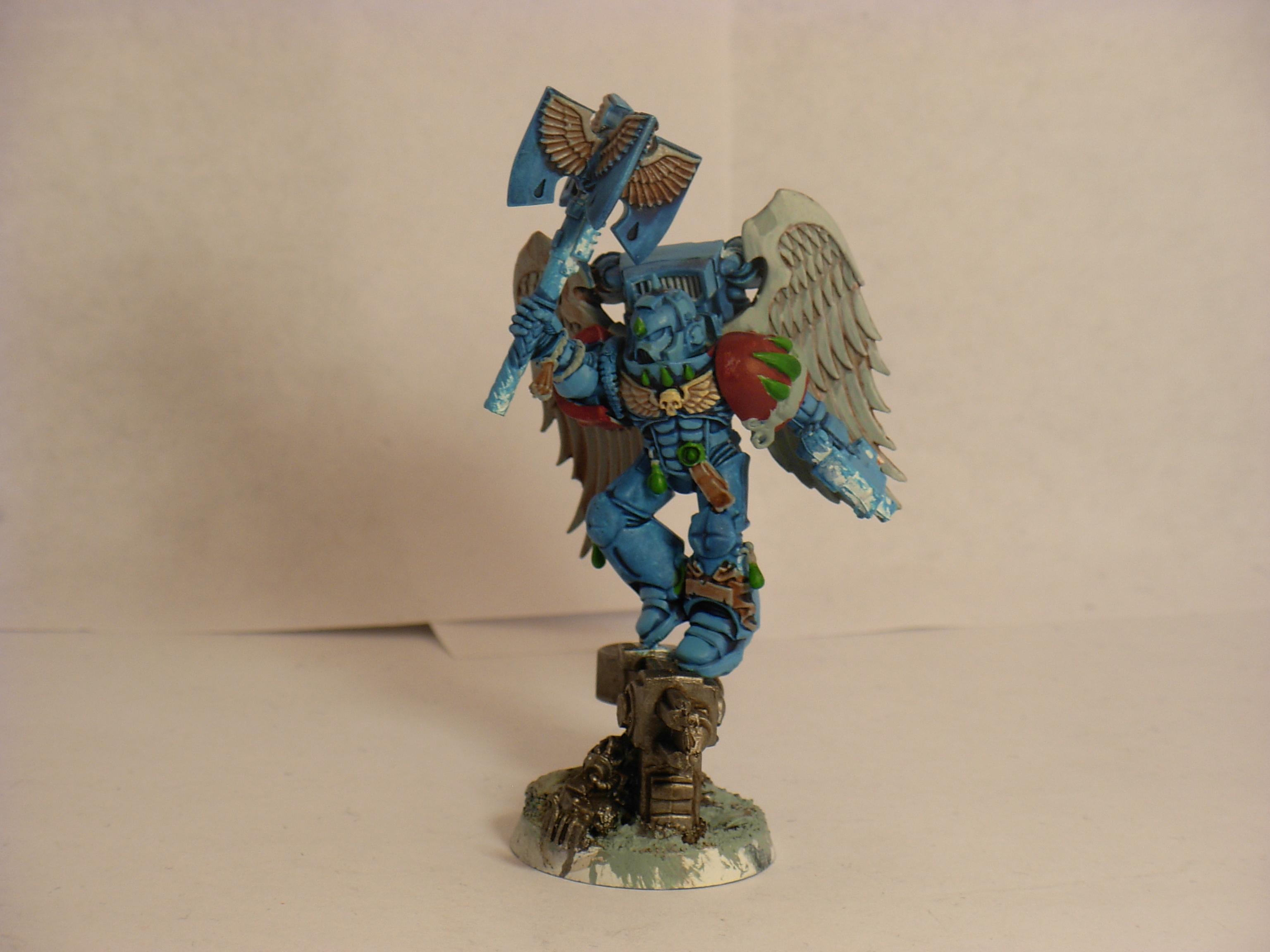 Axe, Blue, Space Marines, Warhammer 40,000, Winged, Work In Progress