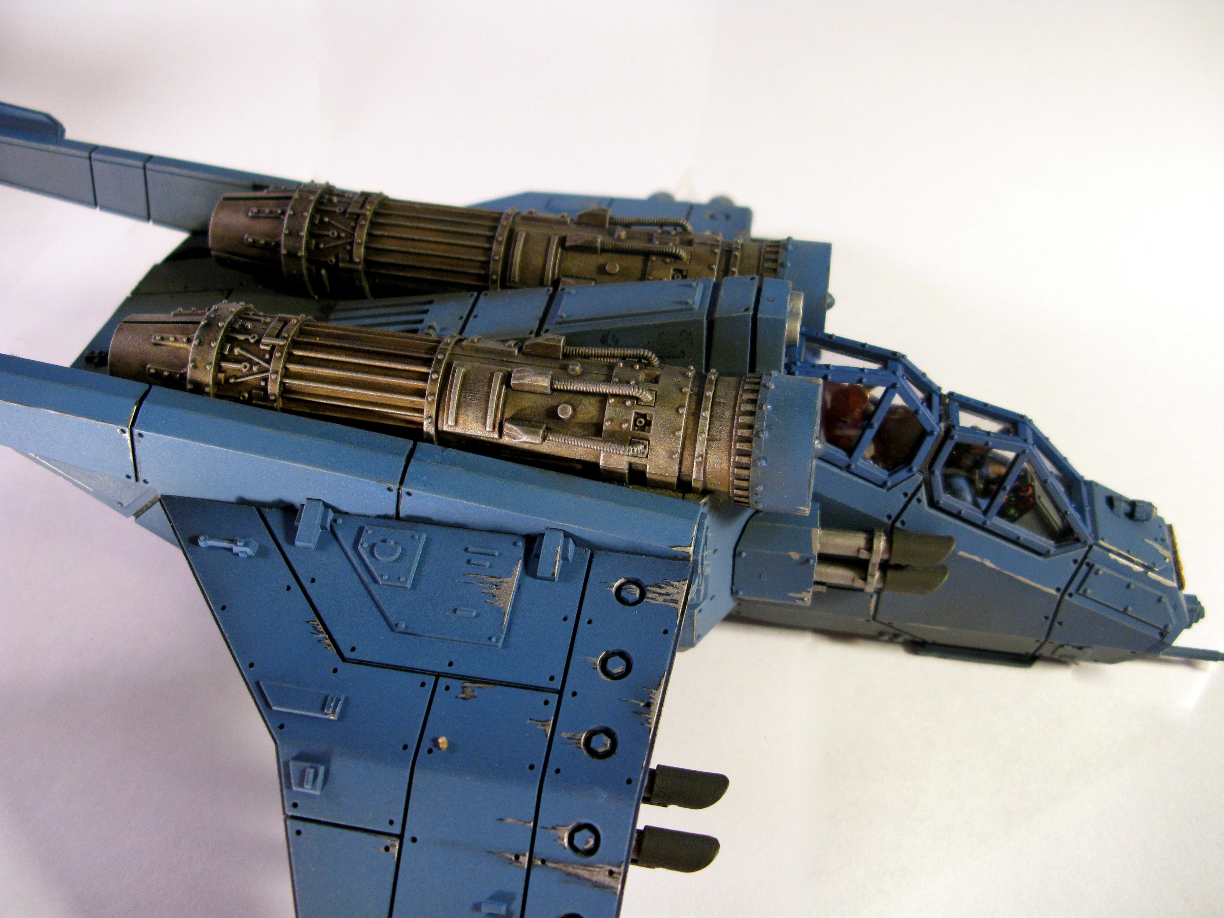 Airbrush, Blue, Flyer, Imperial Guard, Valkyrie, Vendetta, Weathered, Work In Progress