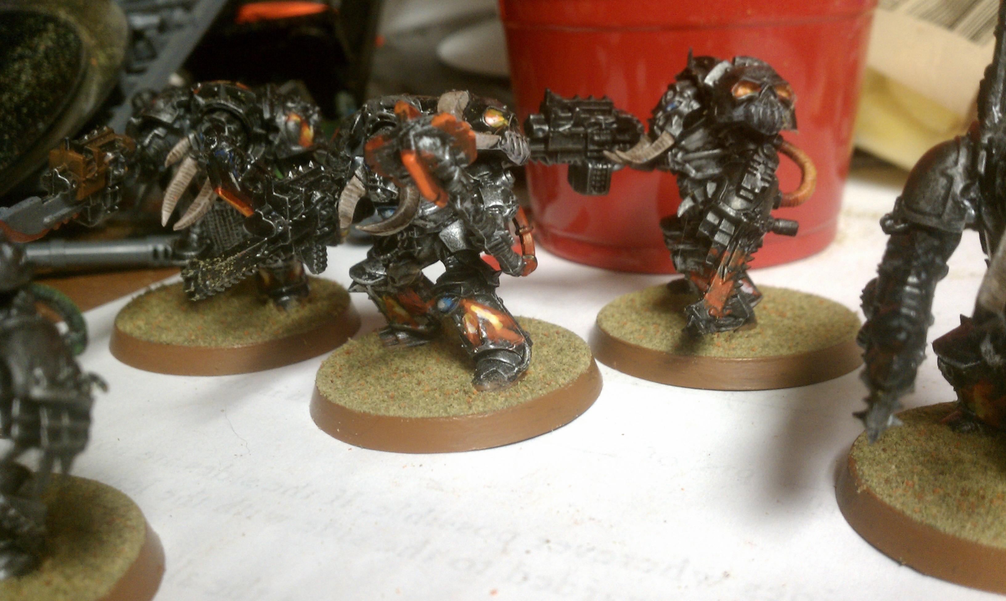 Chain Weapons, Chaos Space Marines, Storm Bolter, Terminator Armor