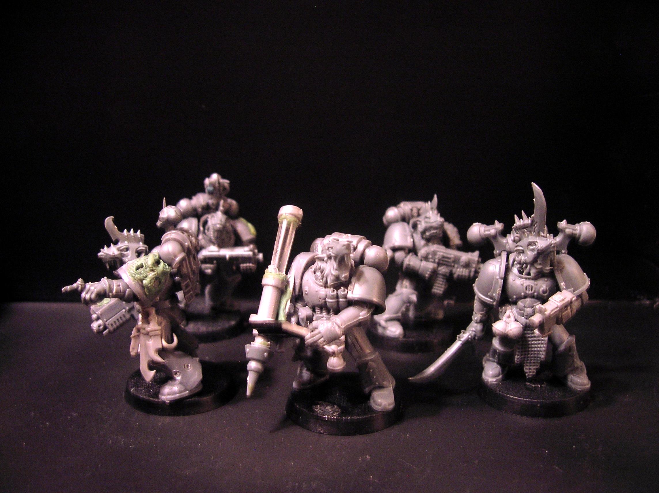 Chaos Space Marines, Conversion, Nurgle, Plague Marines, Skaven