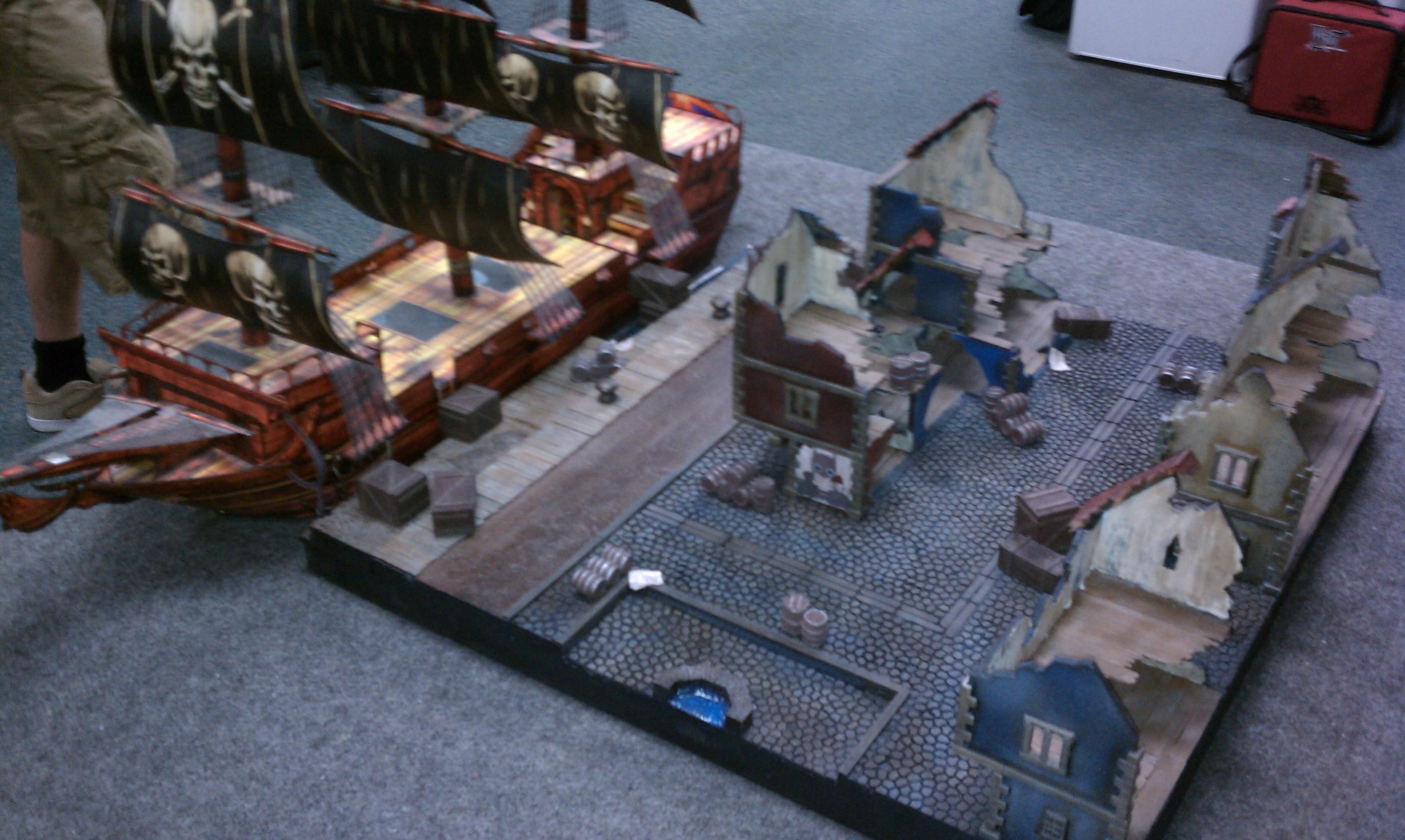 Malifaux, Terrain, Malifaux demo board setup with ship 4
