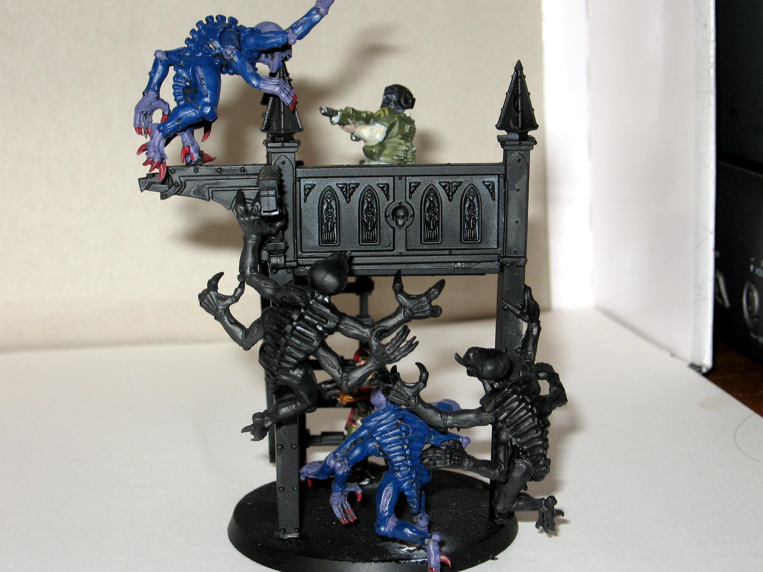 Carnifex, Comisary, Conversion, Cool, Diarama, Gaurd, Genestealer, Harpy, Impearil Gaurg, Nid, Red, Tyranids, Winged
