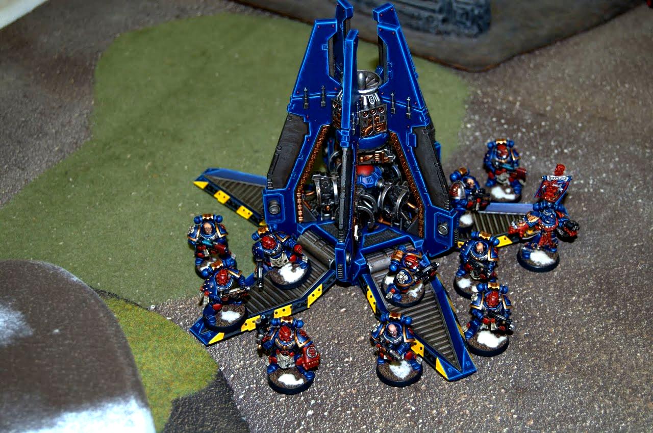 Crimson Fists, Drop Pod, In Game, Pedro Cantor, Sternguard