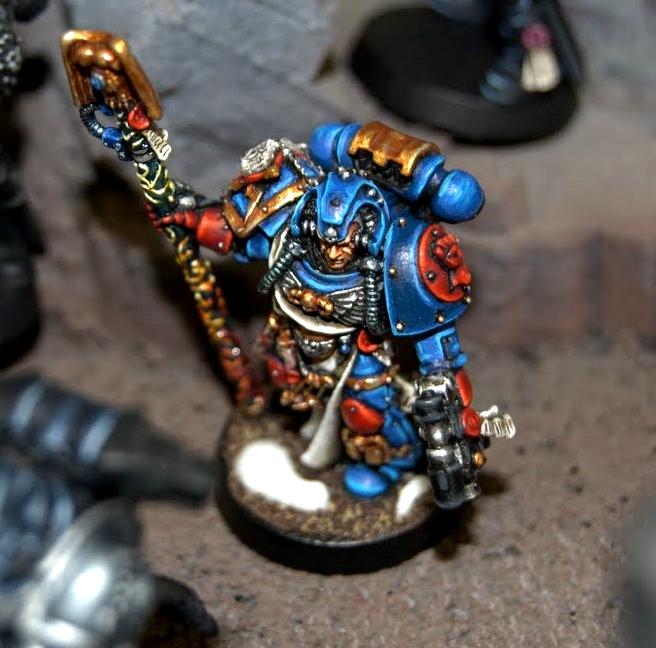 Crimson Fists, In Game, Librarian, Space Marines, Warhammer 40,000