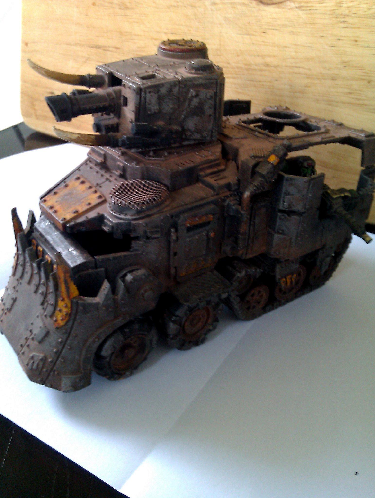 Battlewagon, Orks, Rust, Weathered