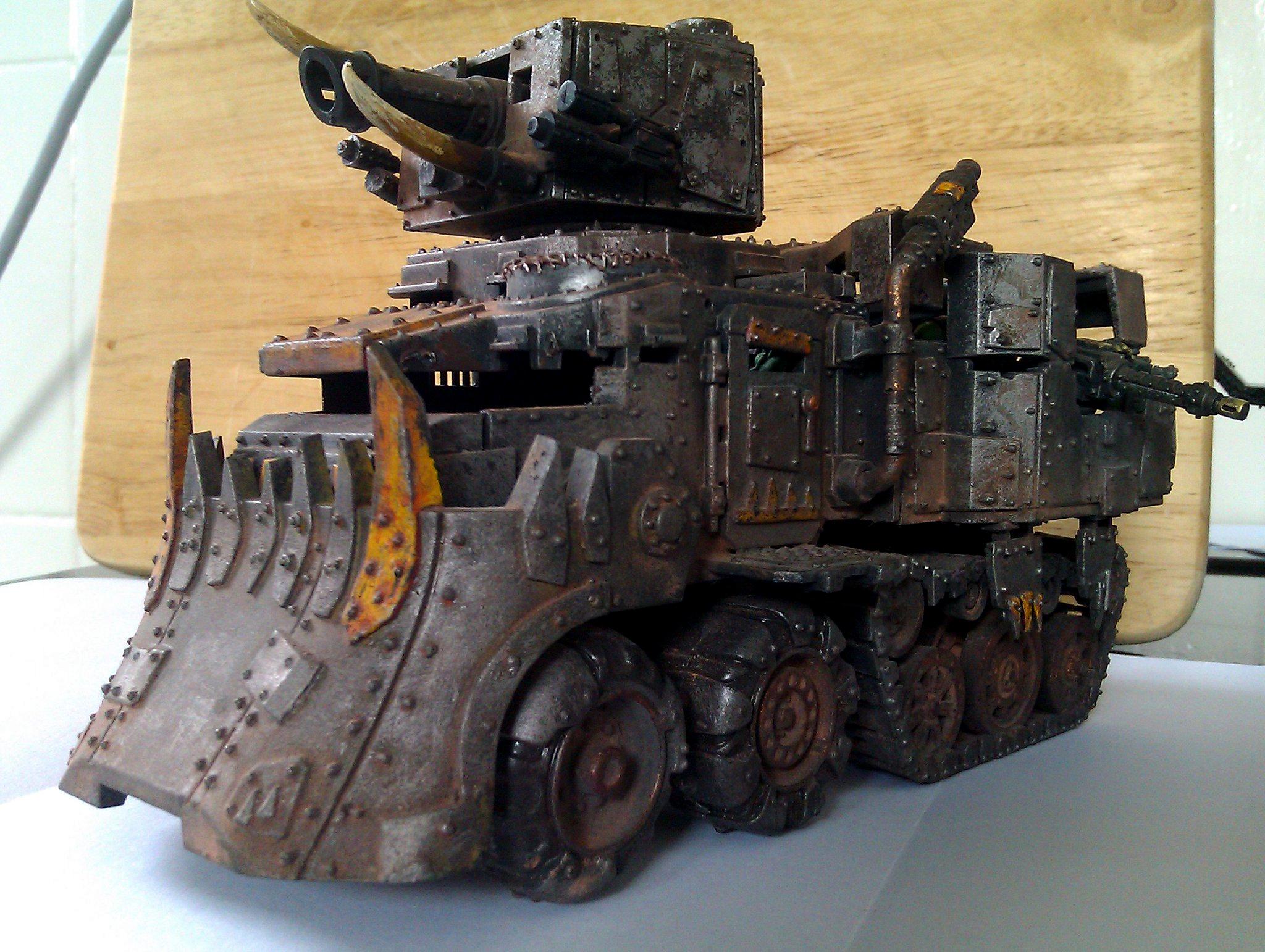 Battlewagon, Orks, Rust, Weathered