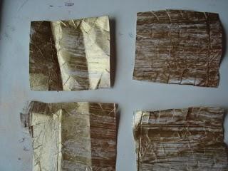 Silvery Tyvek scraps
