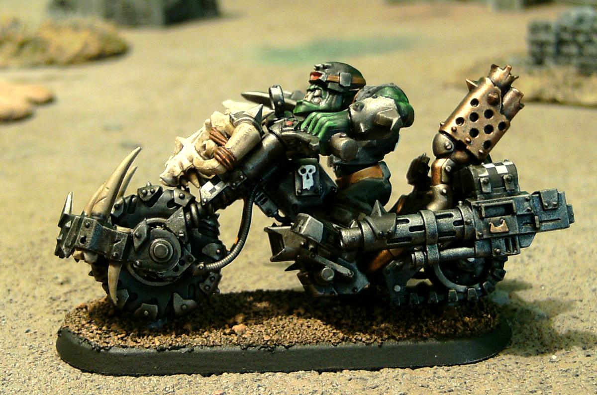 Bike, Goffs, Motorcycles, Nob Bikers, Orks, Ouze, Power Claw, Power Klaw, Warbikers, Warhammer 40,000