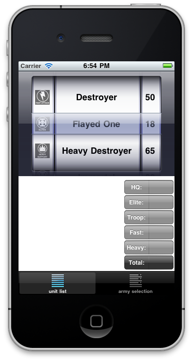App, Army Calculator, Iphone, Warhammer 40,000