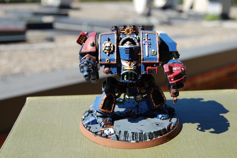 Crimson Fists, Space Marines, Venerable Dreadnought, Warhammer 40,000