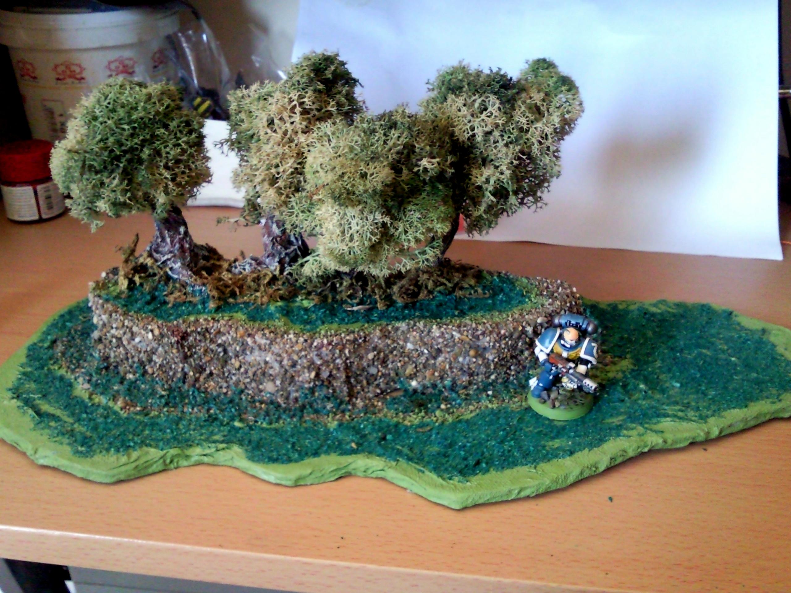 Base, Conversion, Space Marines, Terrain, Trees, Troops, Warhammer 40,000, Work In Progress