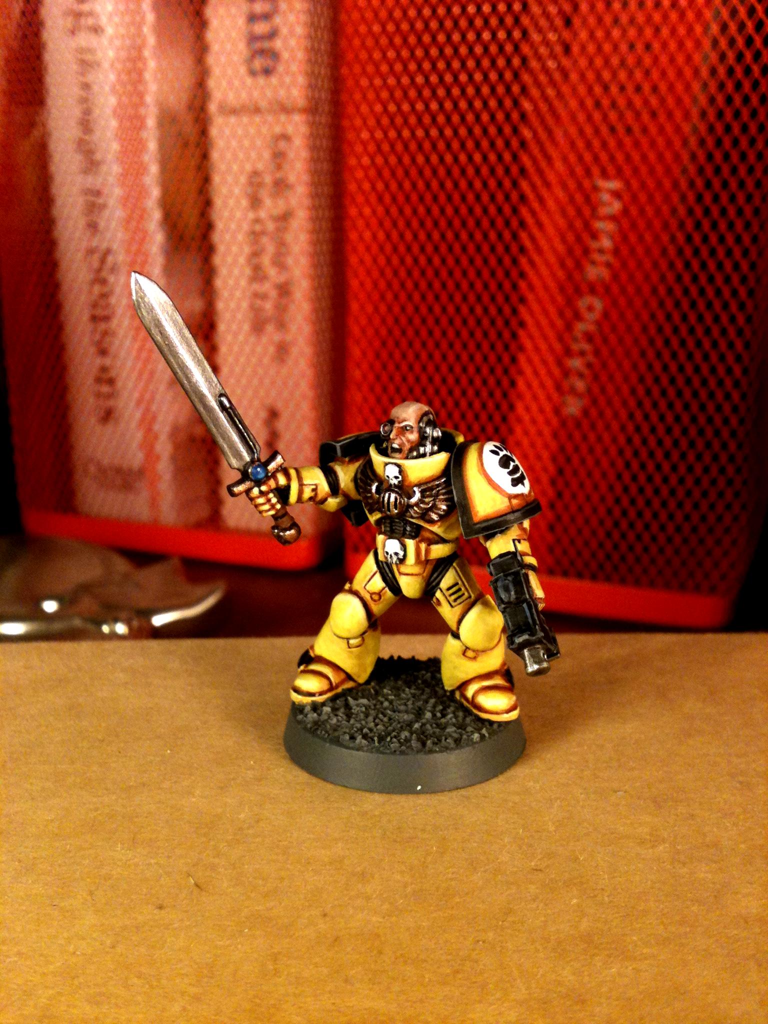 Imperial Fists, Imperial Fists Sergeant, Imperial Fists Sergeant Space Marines, Sergeant, Space Marines, Yellow