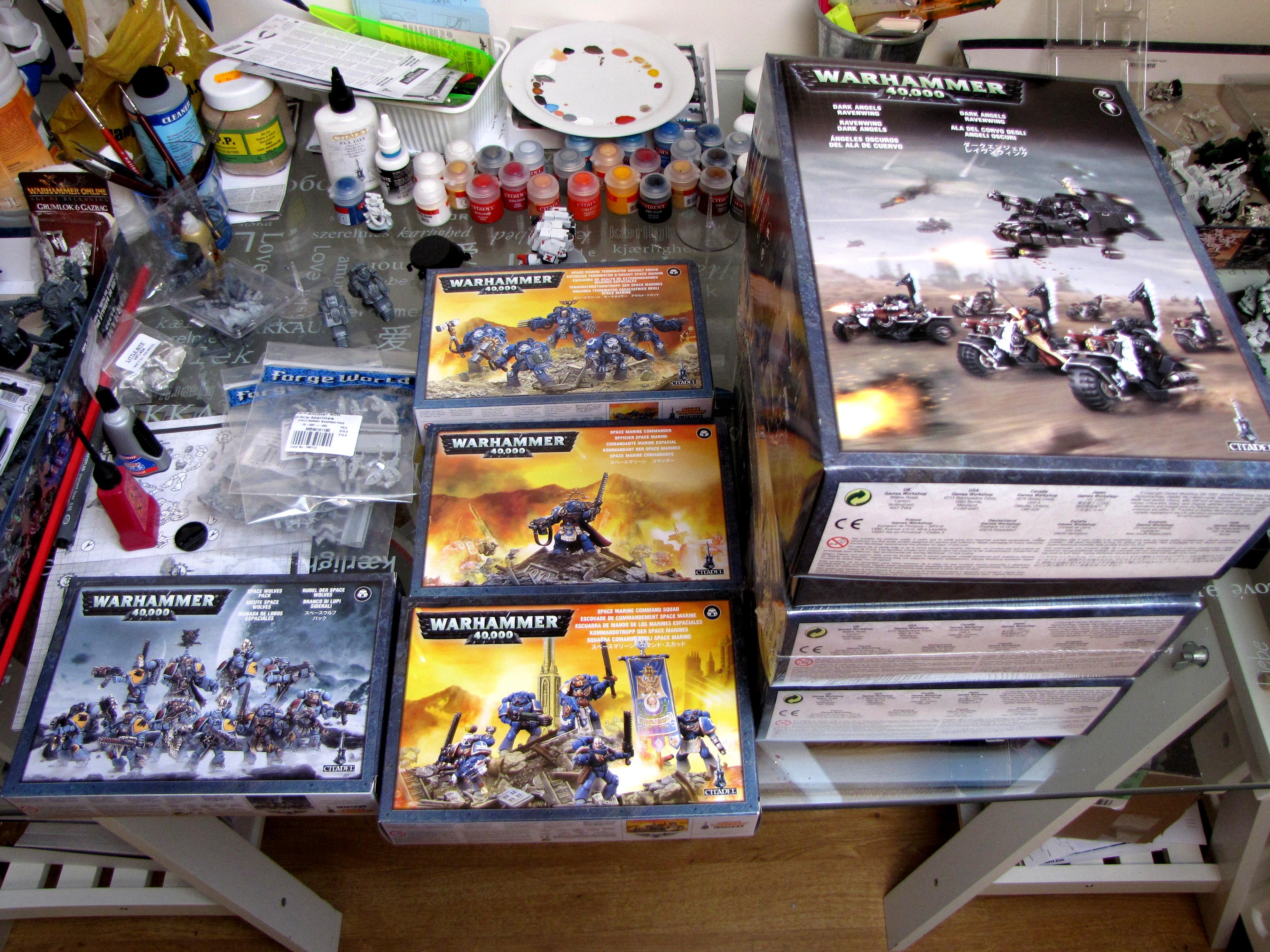Bike, Boxes, Future White Scars, Moar Boxes, Oh God What Have I Done, Space Marines, Warhammer 40,000