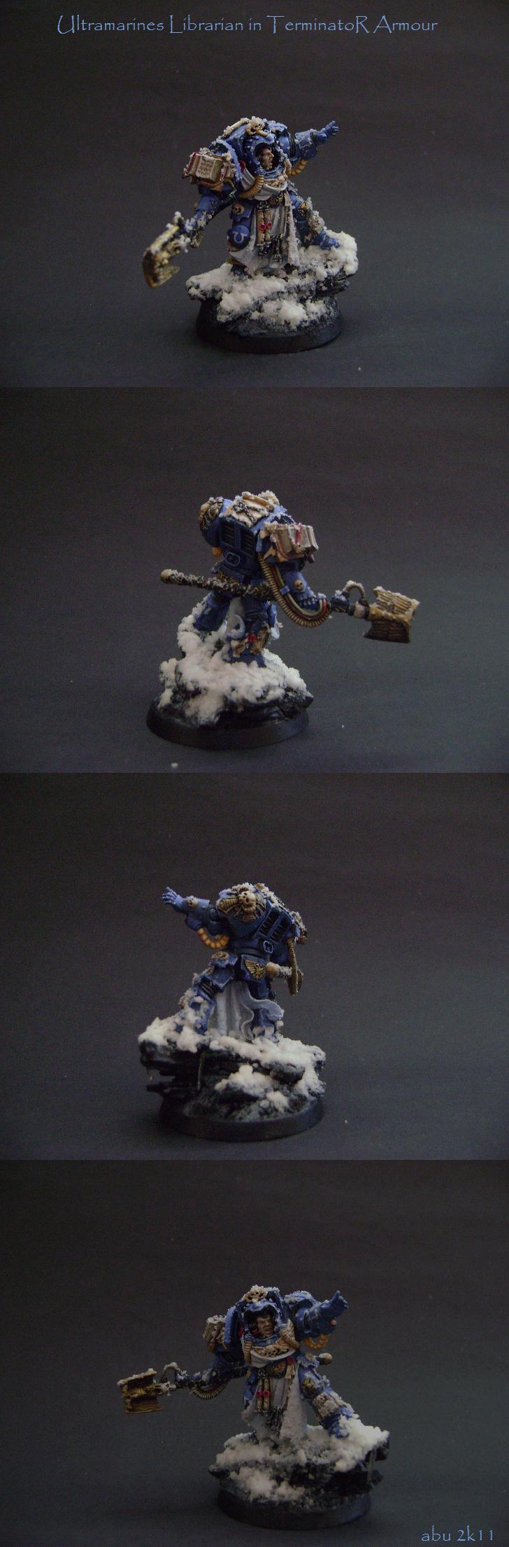 Headquarters, Librarian, Snow, Terminator Armor, Ultramarines