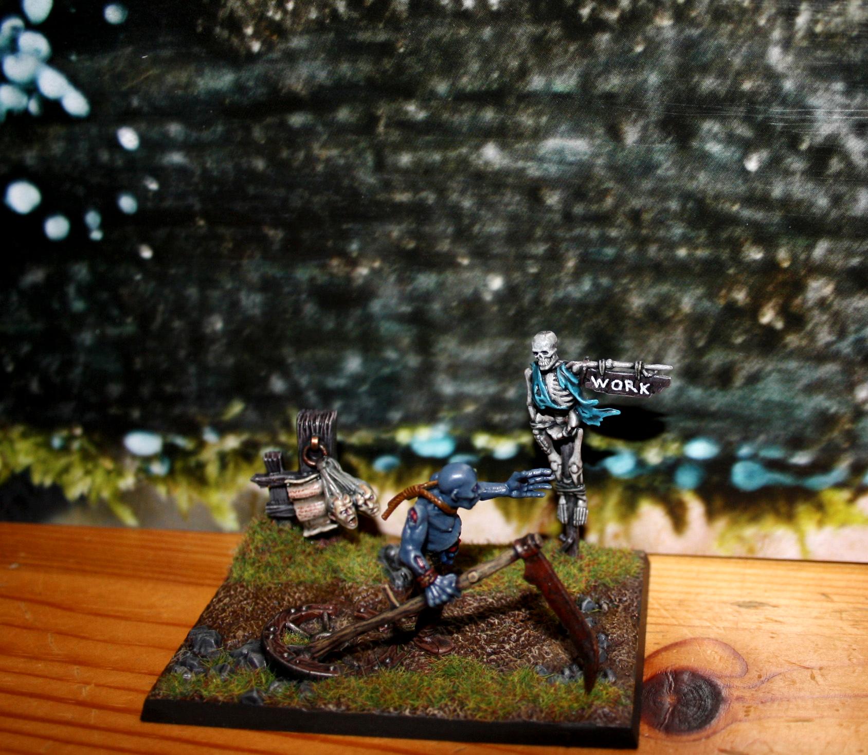 Company Commander, Dessert, Diorama, Humor, Imperial Guard, Undead, Vampire Counts, Zombie