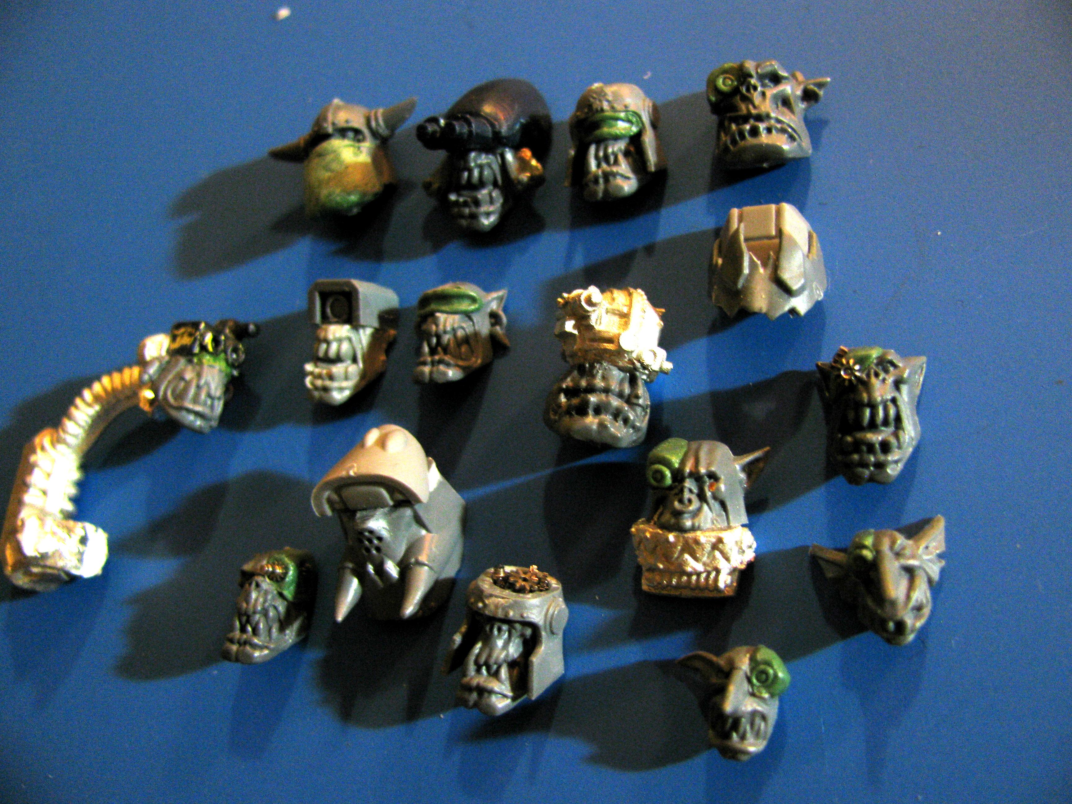 Conversion, Cyborks, Heads, Orks, Warhammer 40,000