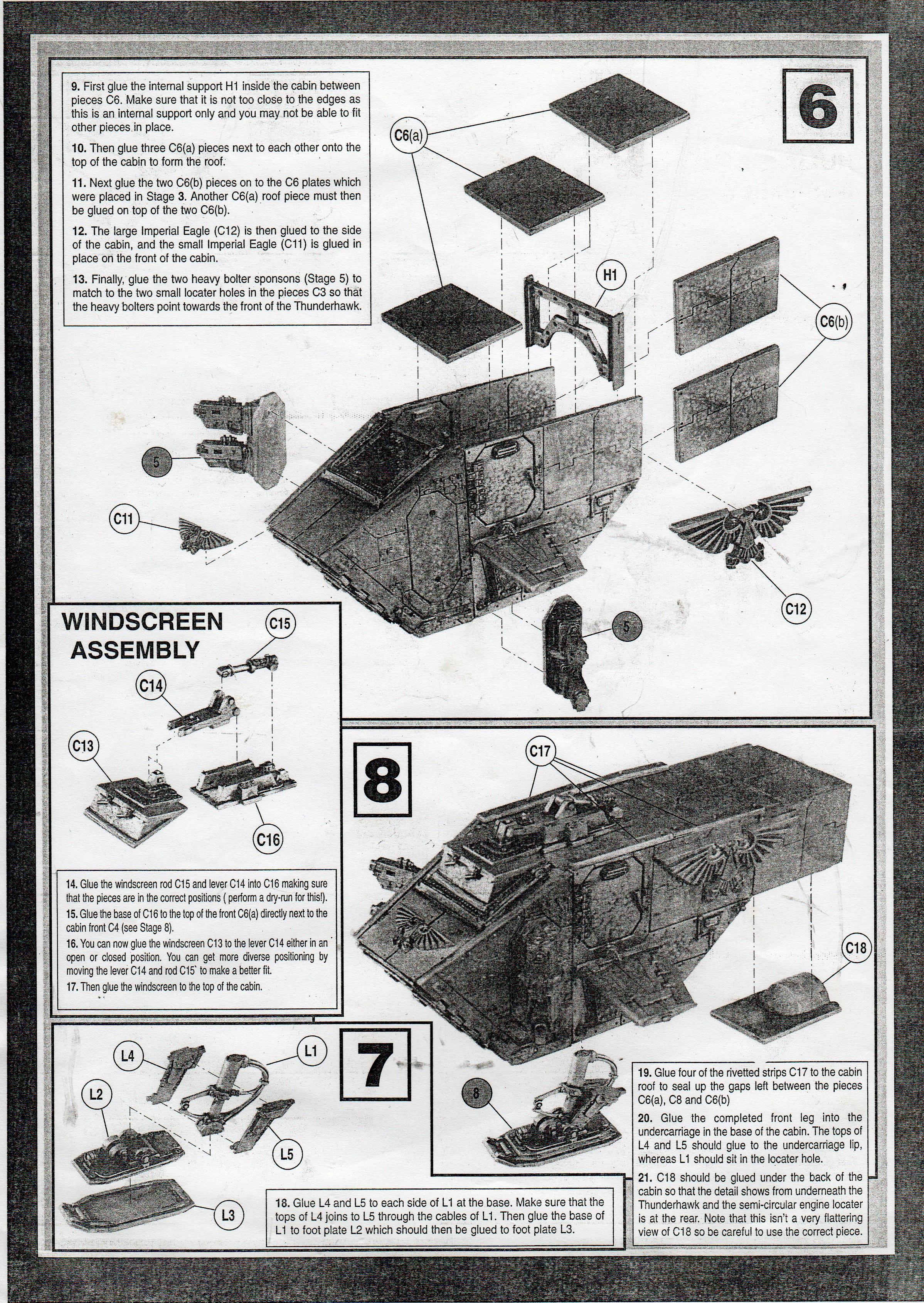 Instructions, Metal Thunderhawk, Space Marines, Thunderhawk