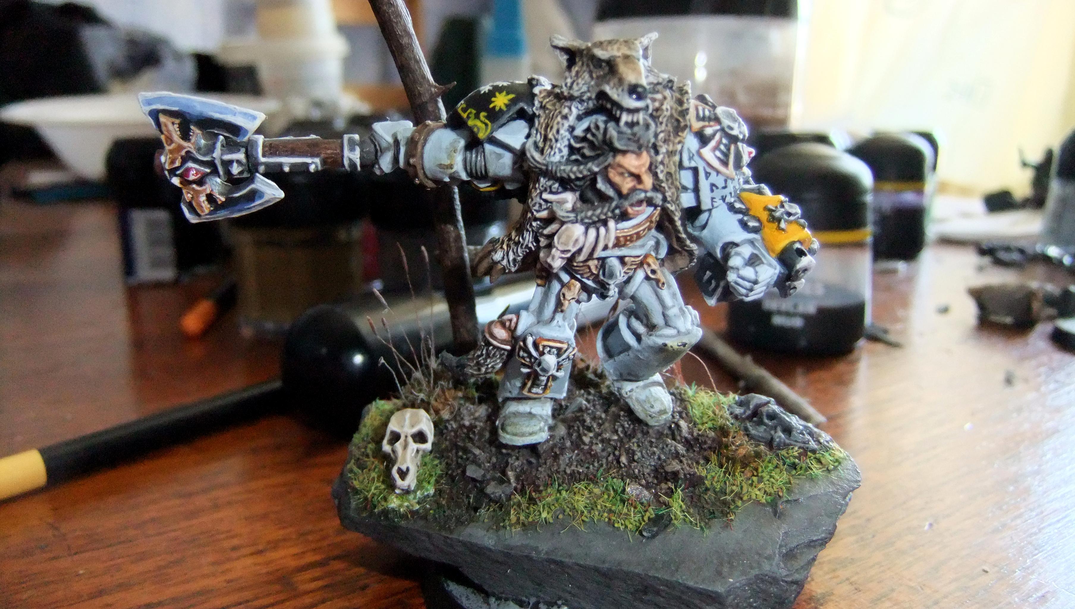 Base, Finecast, Grimnar, Logan, Non-Metallic Metal, Scenic, Space, Space Marines, Wolves
