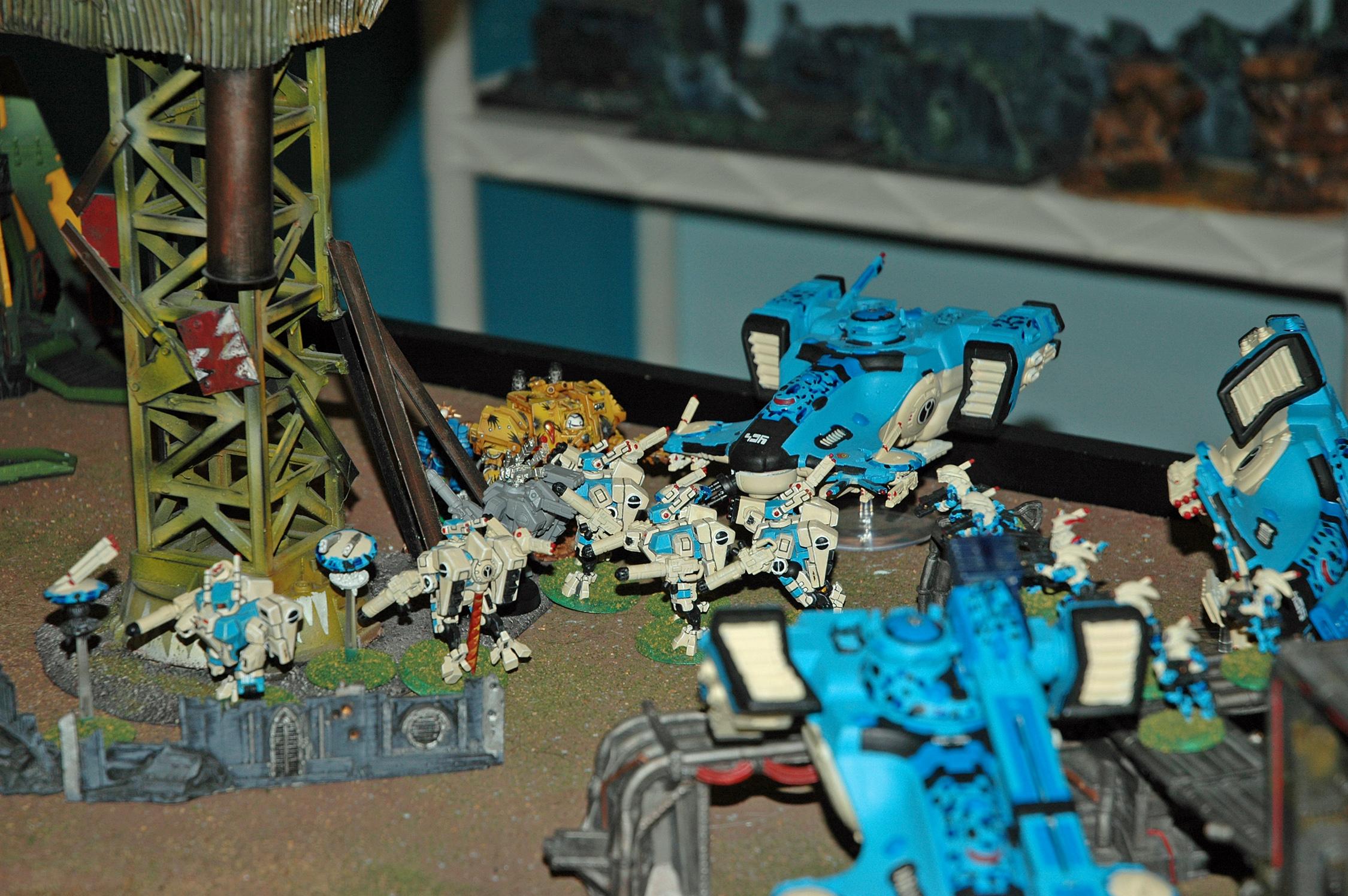 Battle Report, Iron Clad, Mantis Warriors, Space Marines, Tau, Warhammer 40,000
