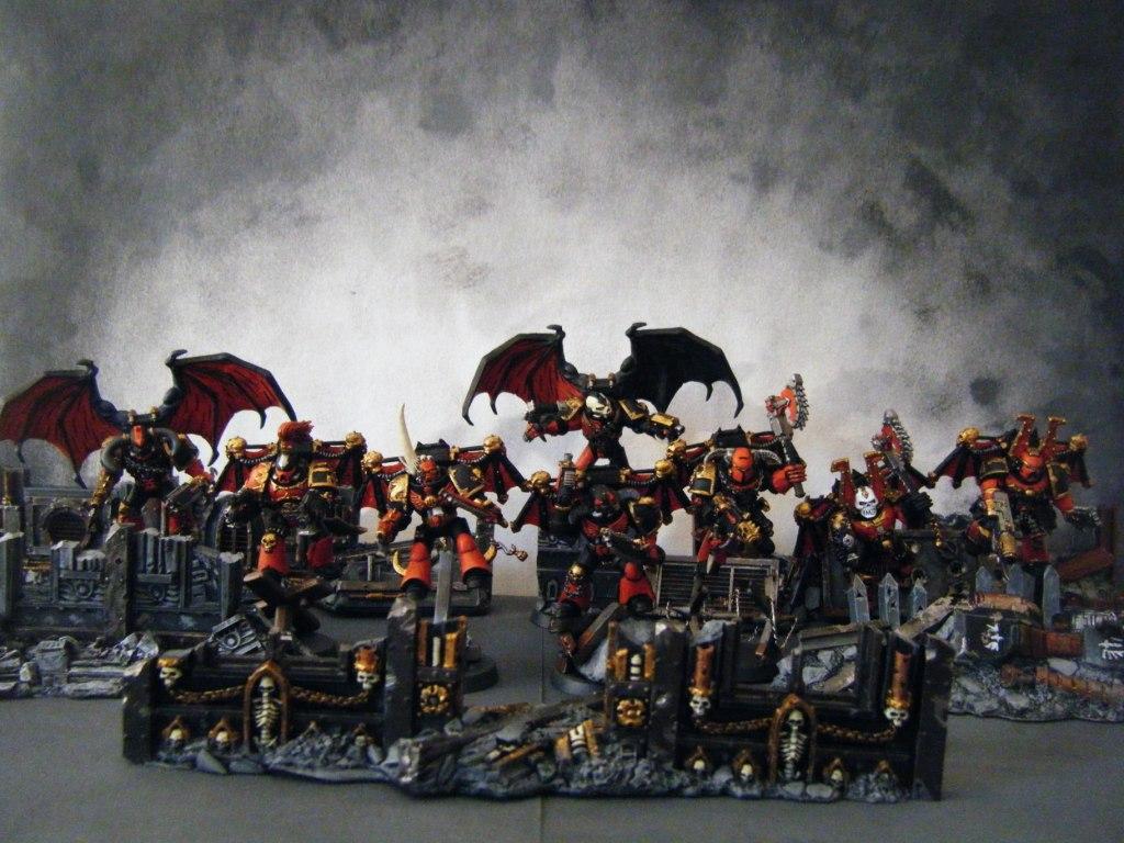 Axes, Blood, Burn, Chain, Destruction, Jump Pack, Khorne, Kill, Maim, Rapaces, Raptors, Skull, Throne, U Helmet
