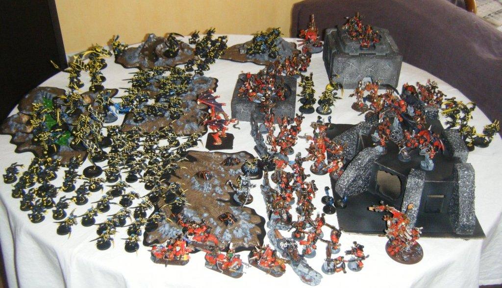 Battle, Chaos, Chaos Space Marines, Space Marines, Tyranide, Tyranids