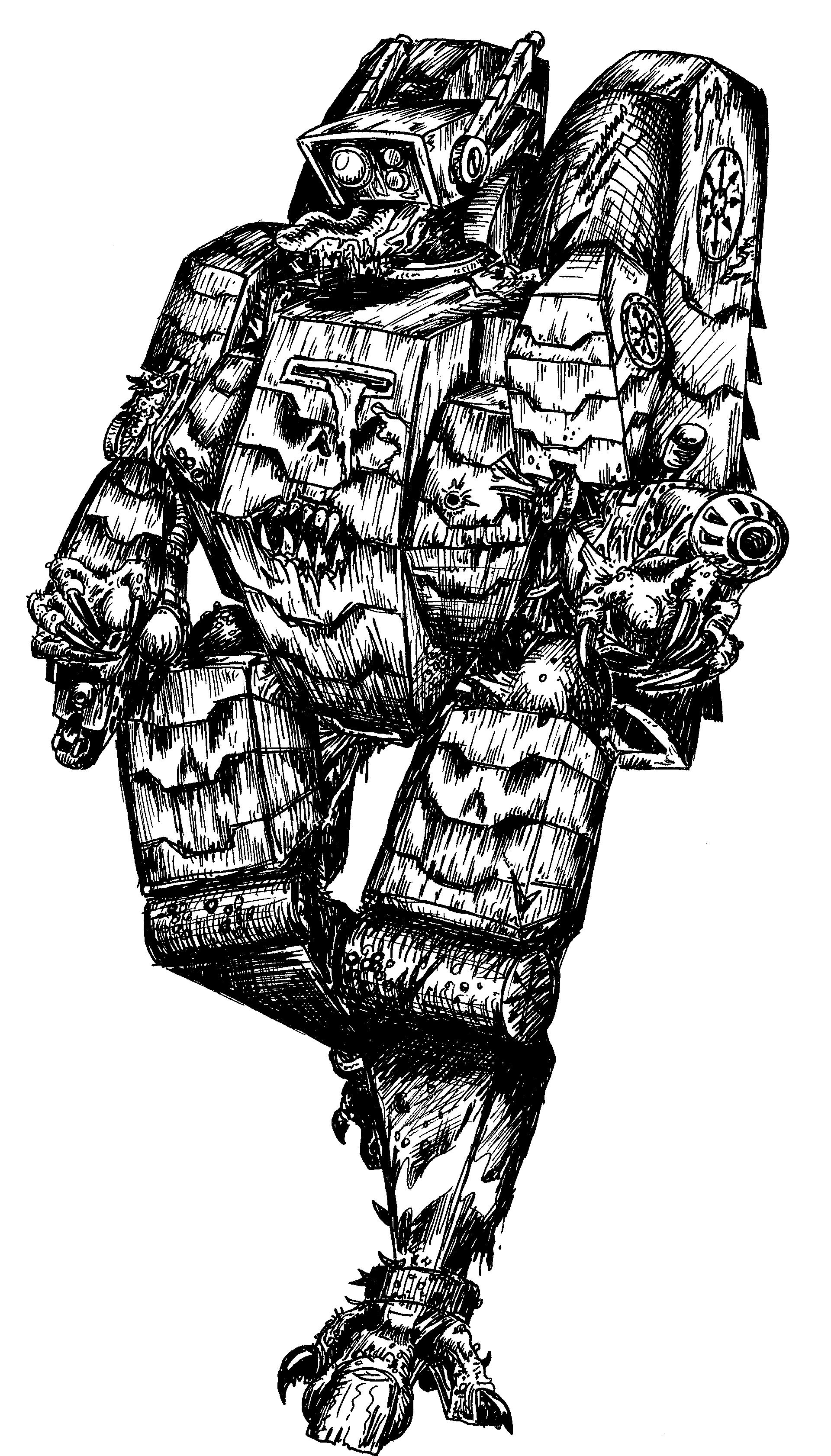Artwork, Battlesuit, Chaos, Crisis Battlesuit, Drawing, Old, Possessed, School, Style, Tau, Tau Abuse, Weapon